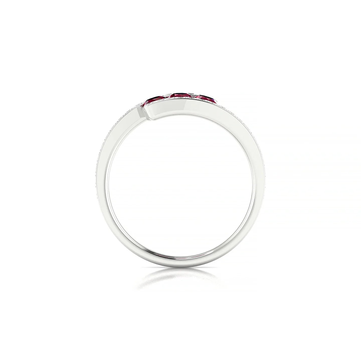 Drift | 18k White Gold 3 mm Round Ruby Ring