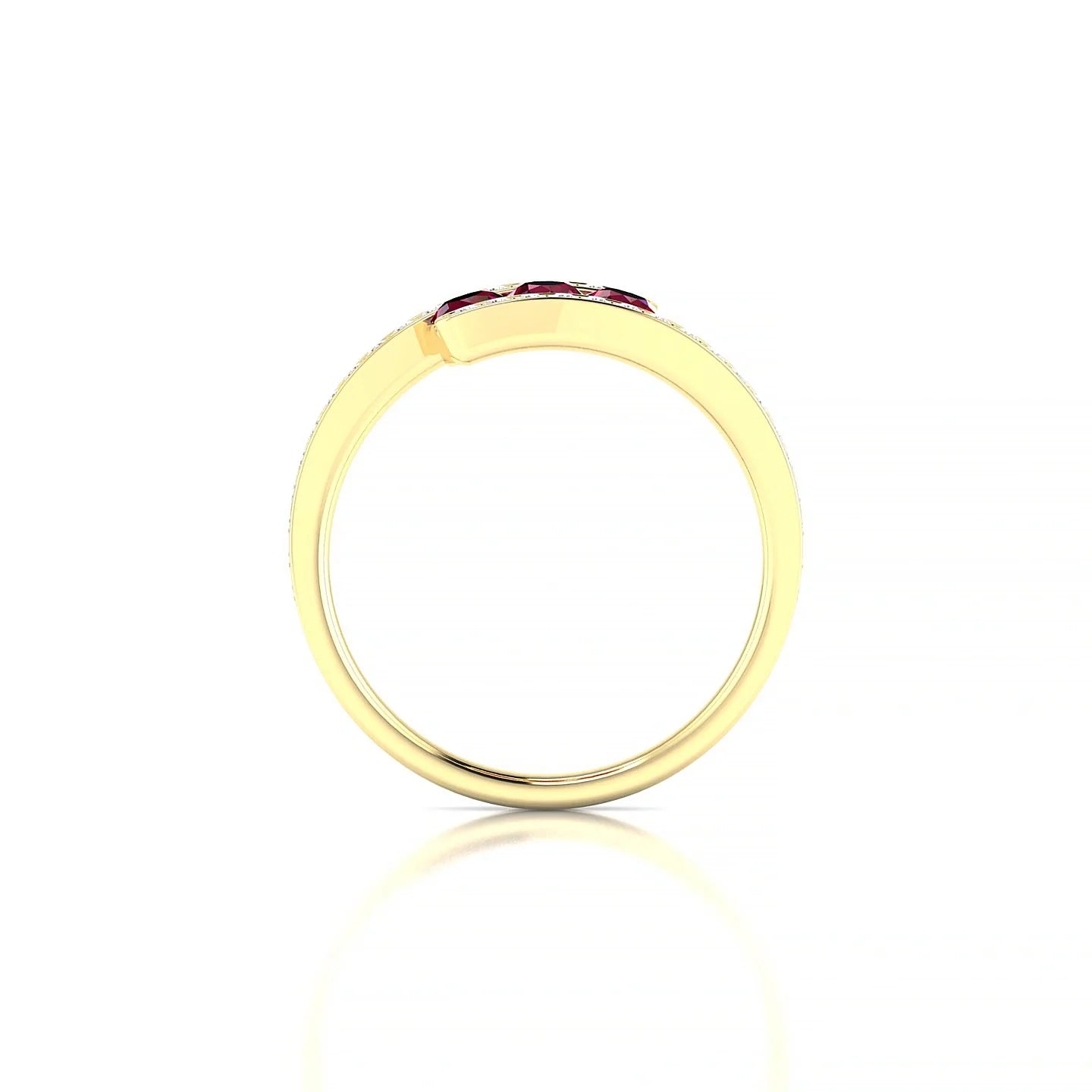 Drift | 18k Yellow Gold 3 mm Round Ruby Ring