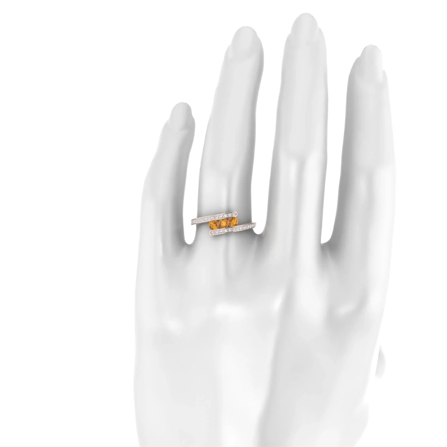 Drift | 18k Rose Gold 3 mm Round Citrine Ring