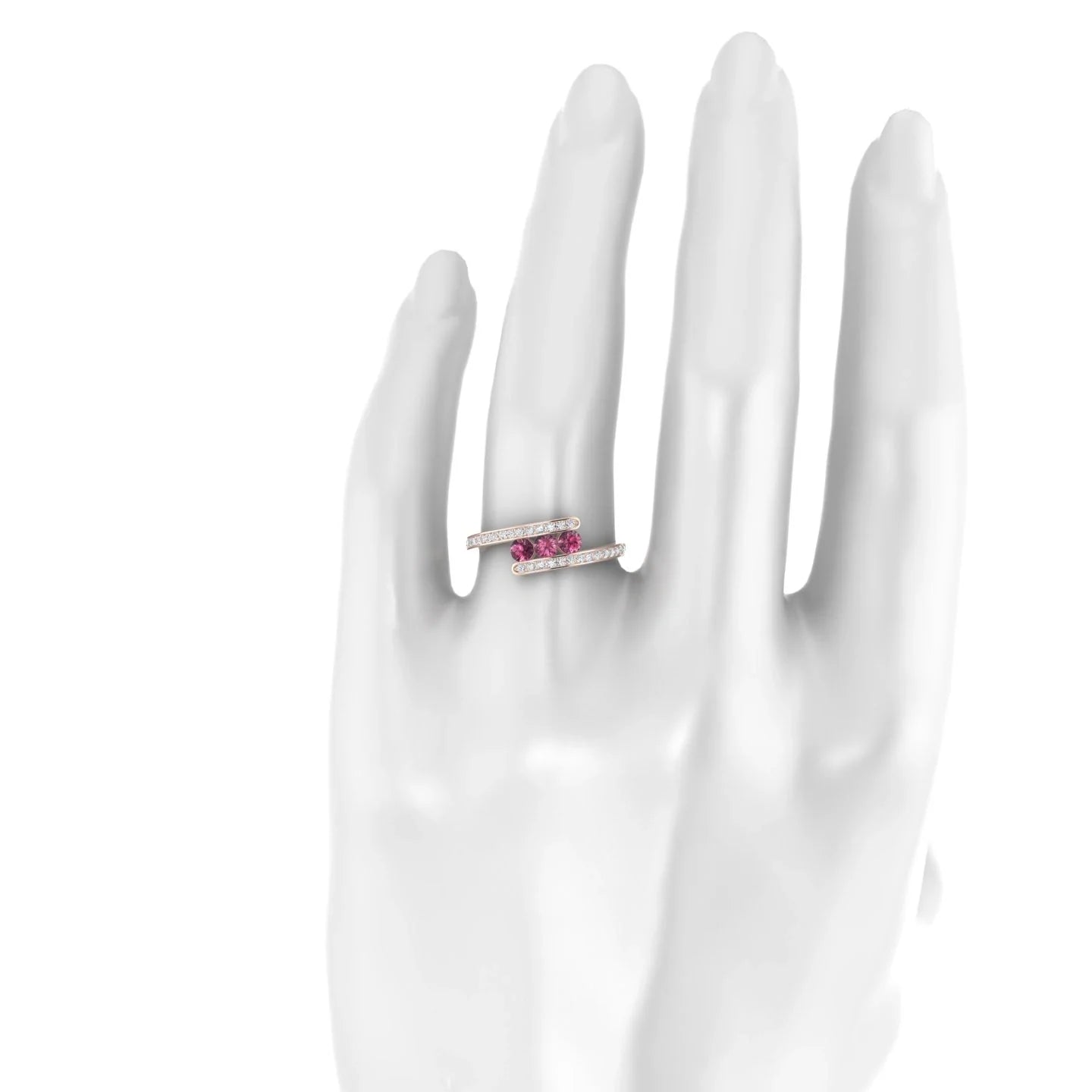 Drift | 18k Rose Gold 3 mm Round Rhodolite Ring