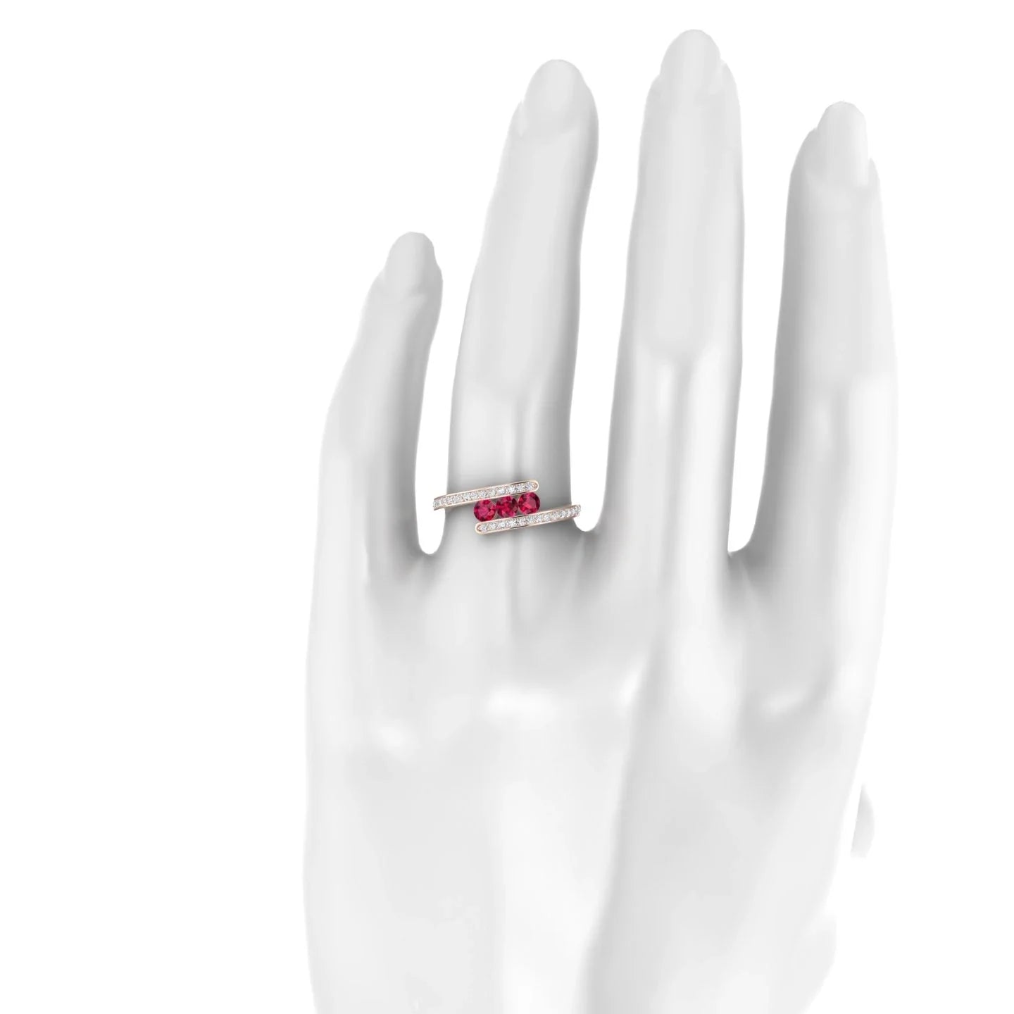 Drift | 18k Rose Gold 3 mm Round Ruby Ring