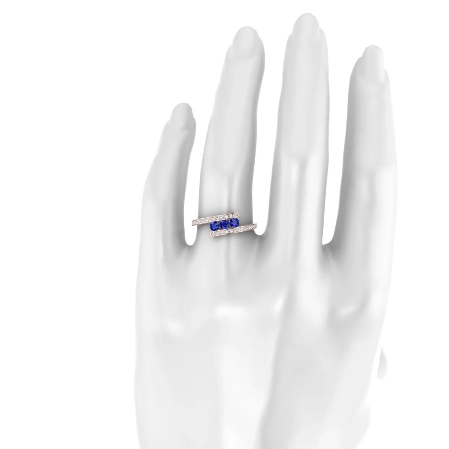 Drift | 18k Rose Gold 3 mm Round Sapphire Ring