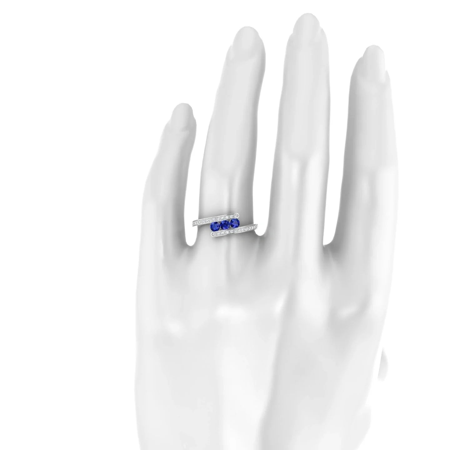 Drift | 18k White Gold 3 mm Round Sapphire Ring