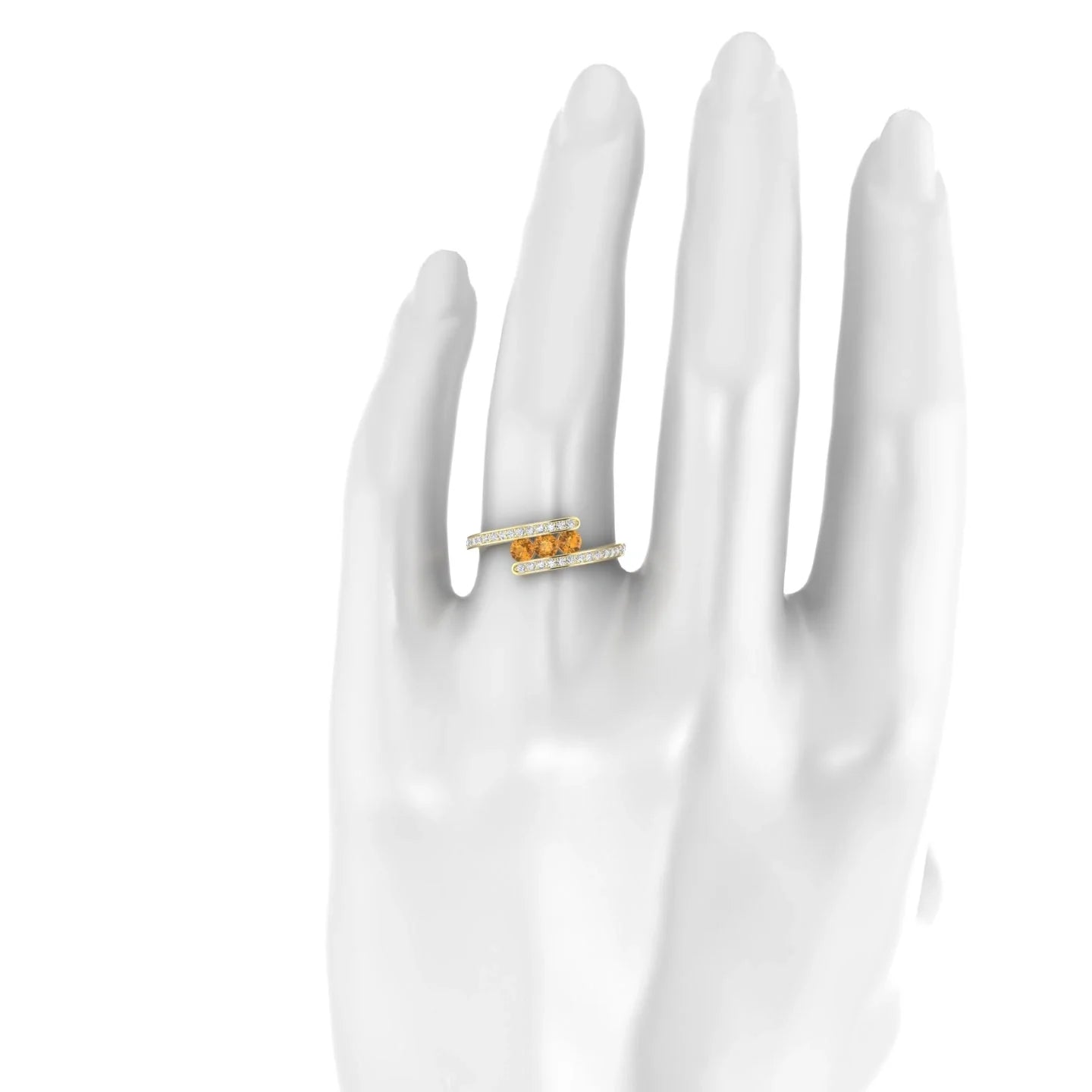 Drift | 18k Yellow Gold 3 mm Round Citrine Ring