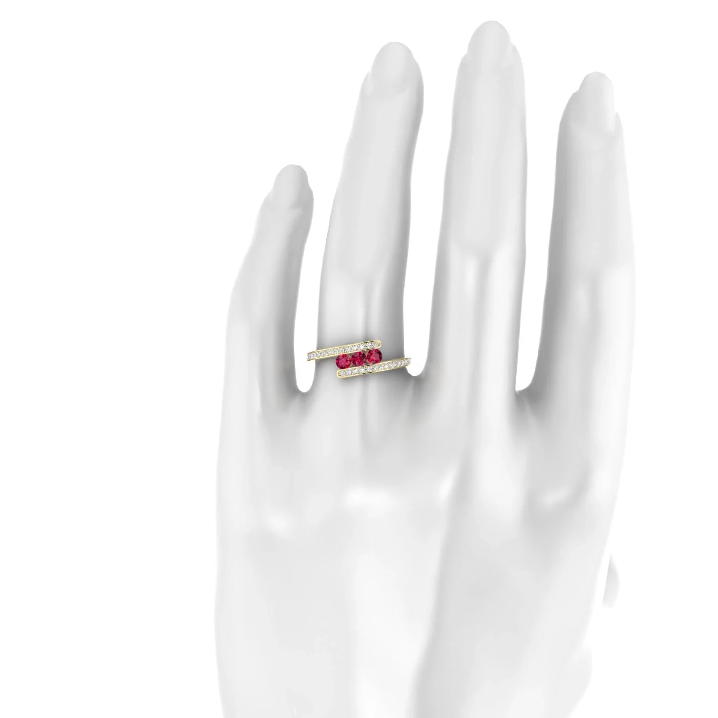 Drift | 18k Yellow Gold 3 mm Round Ruby Ring