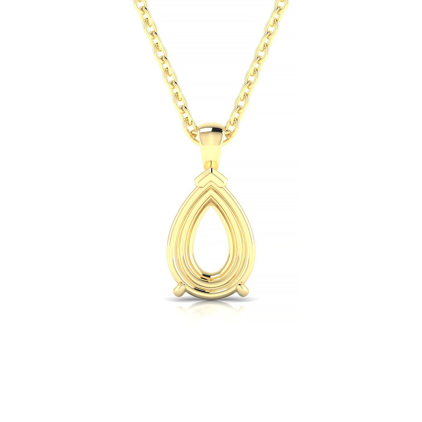 Drop Pear 2-2.99 ct | 18k Yellow Gold Solitaire Pendant