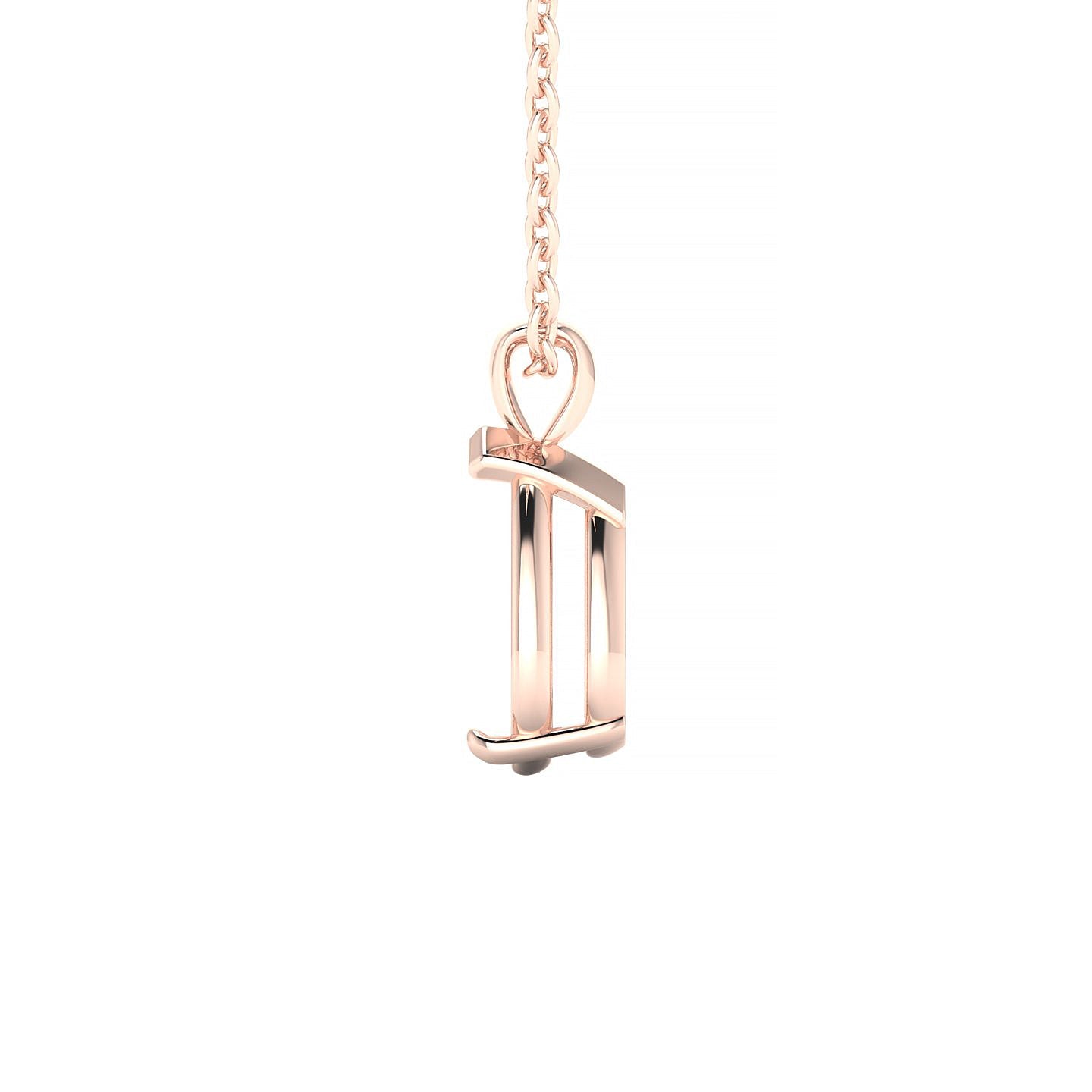 Drop Pear 2-2.99 ct | 18k Rose Gold Solitaire Pendant