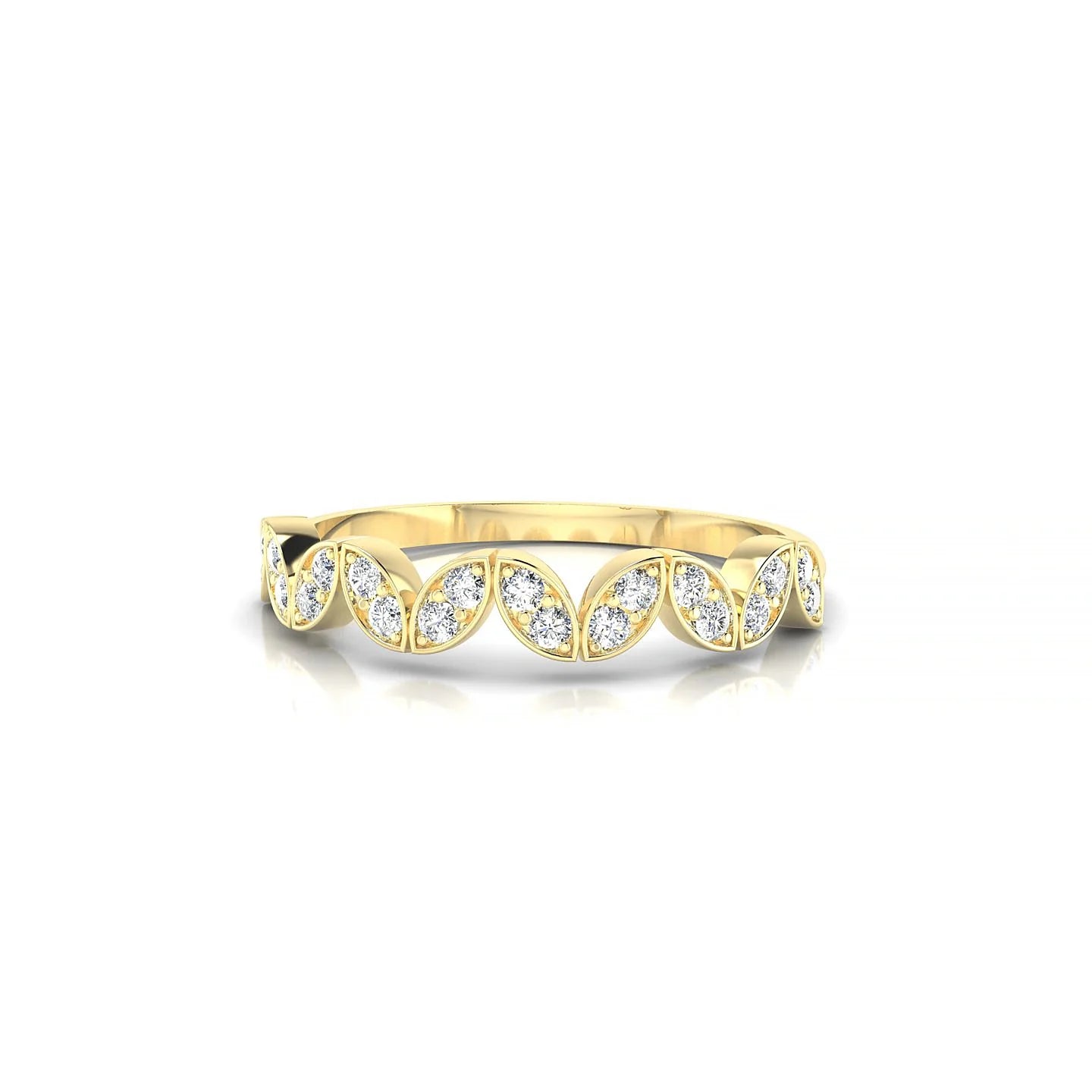 Echo | 18k Yellow Gold 1.3 mm Round Diamond Ring