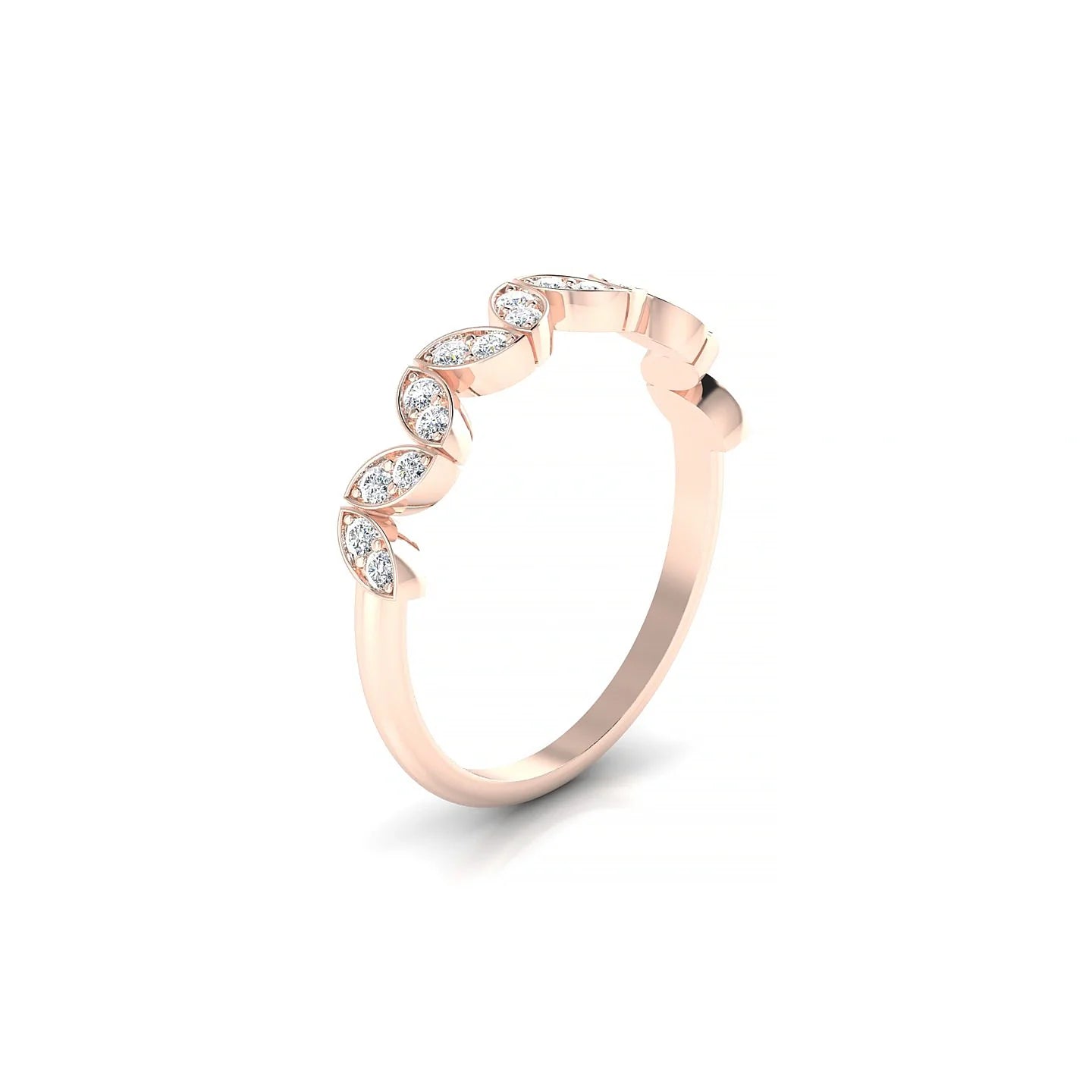 Echo | 18k Rose Gold 1.3 mm Round Diamond Ring