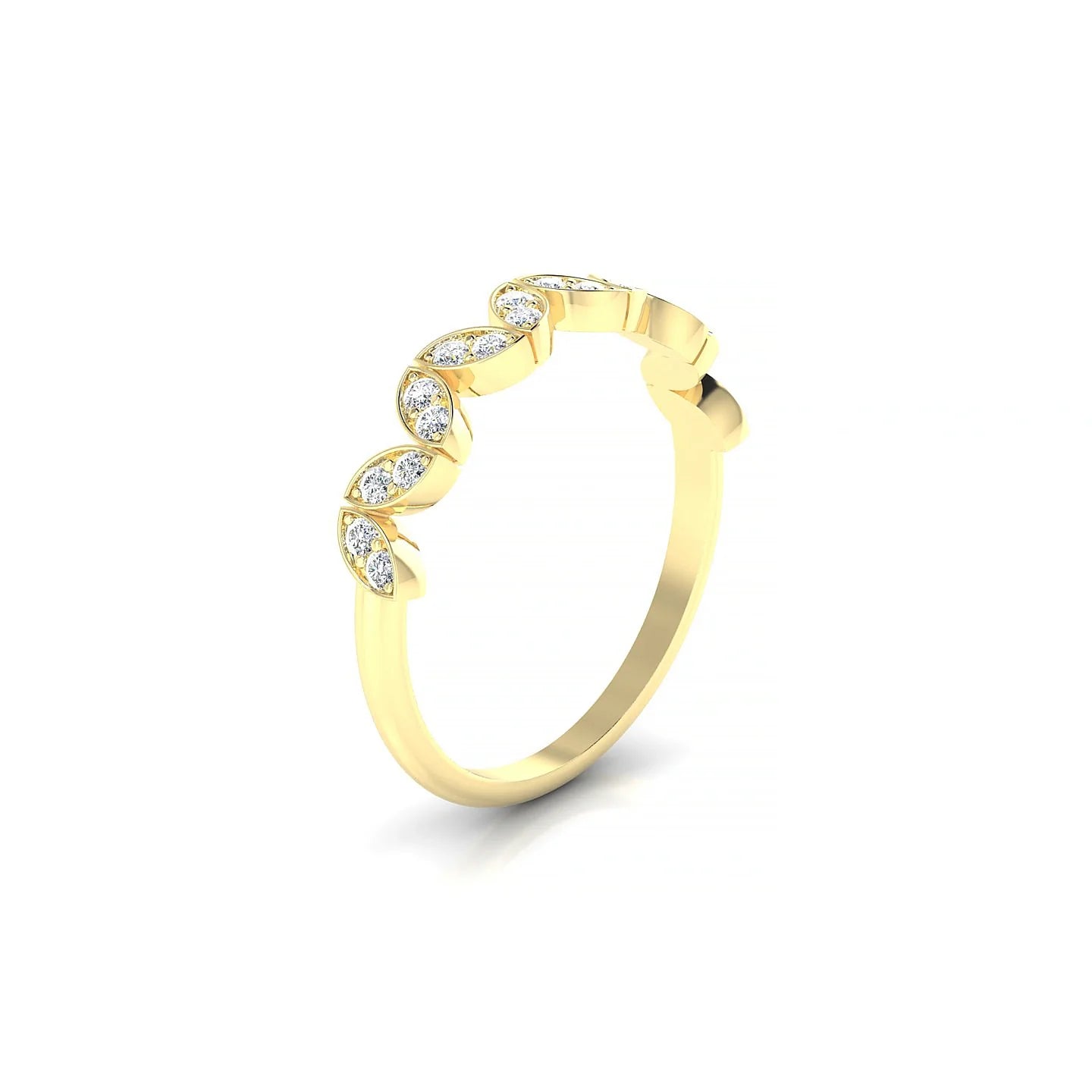 Echo | 18k Yellow Gold 1.3 mm Round Diamond Ring