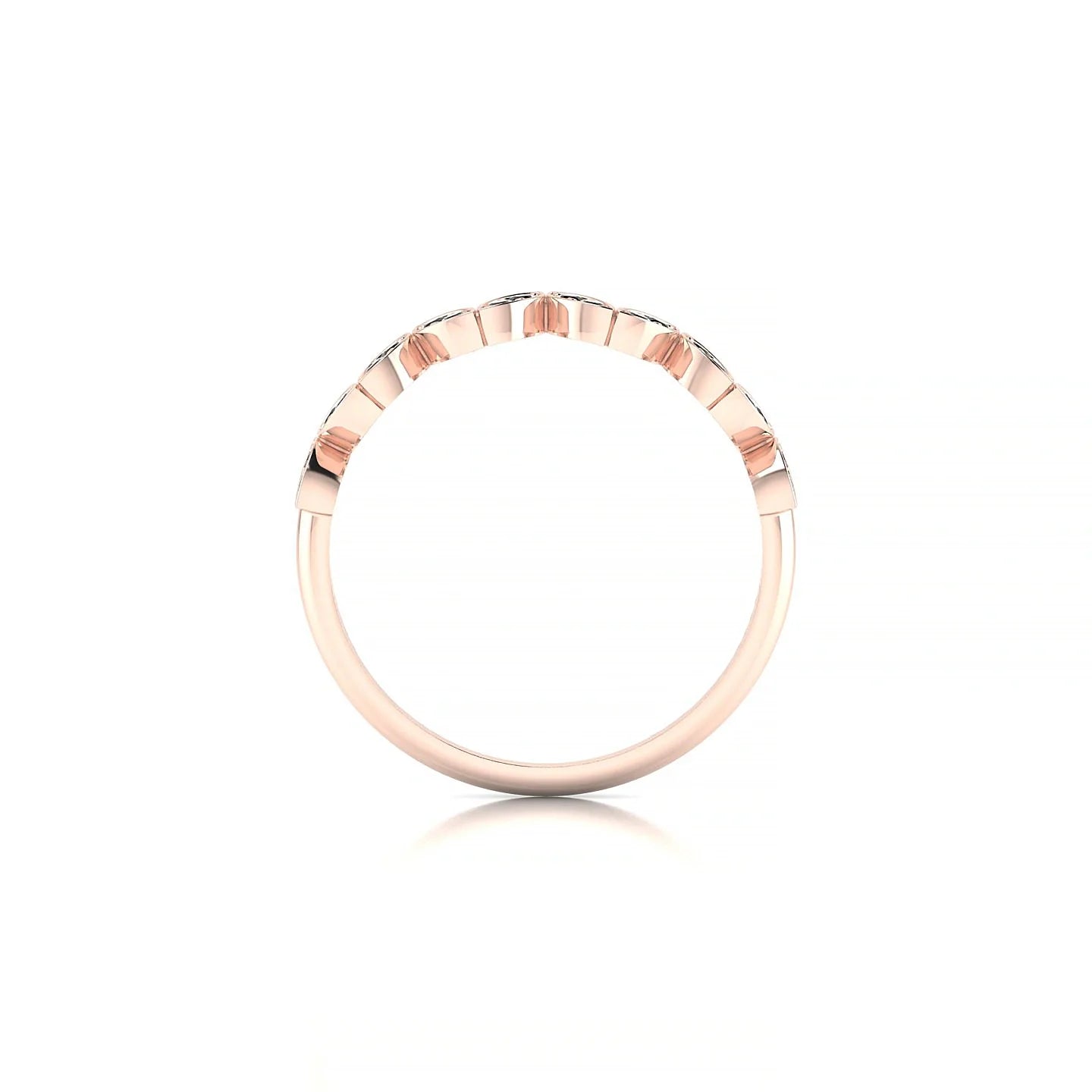 Echo | 18k Rose Gold 1.3 mm Round Black Diamond Ring