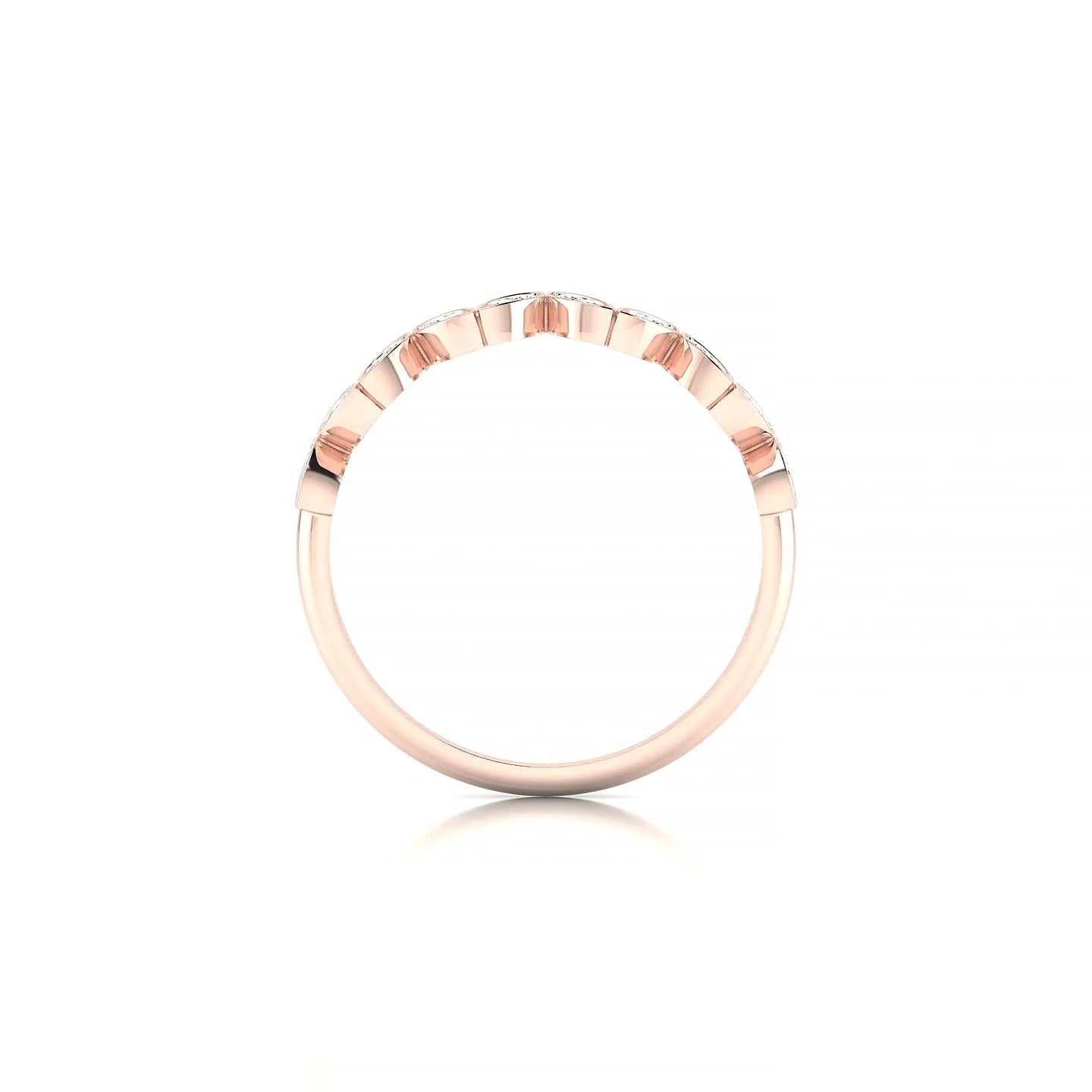 Echo | 18k Rose Gold 1.3 mm Round Diamond Ring