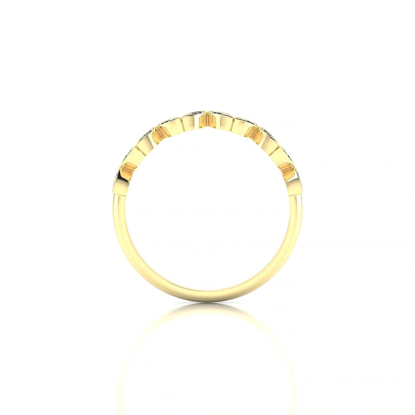 Echo | 18k Yellow Gold 1.3 mm Round Black Diamond Ring