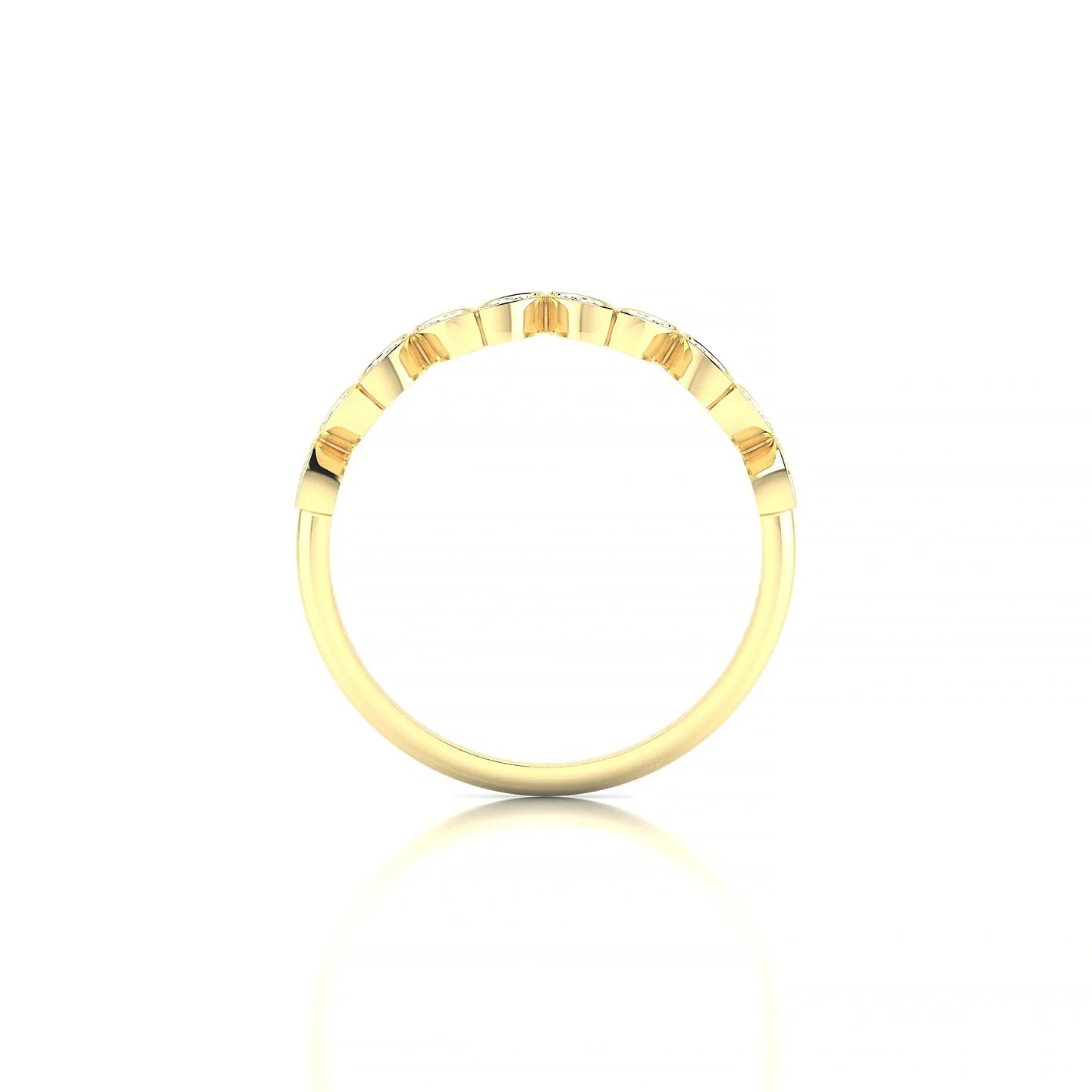 Echo | 18k Yellow Gold 1.3 mm Round Diamond Ring