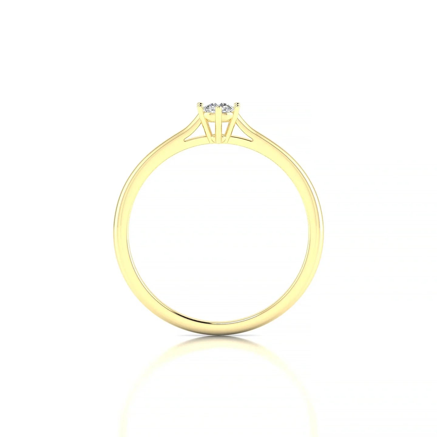 Ember | 18k Yellow Gold 3.7 mm Round Diamond Ring