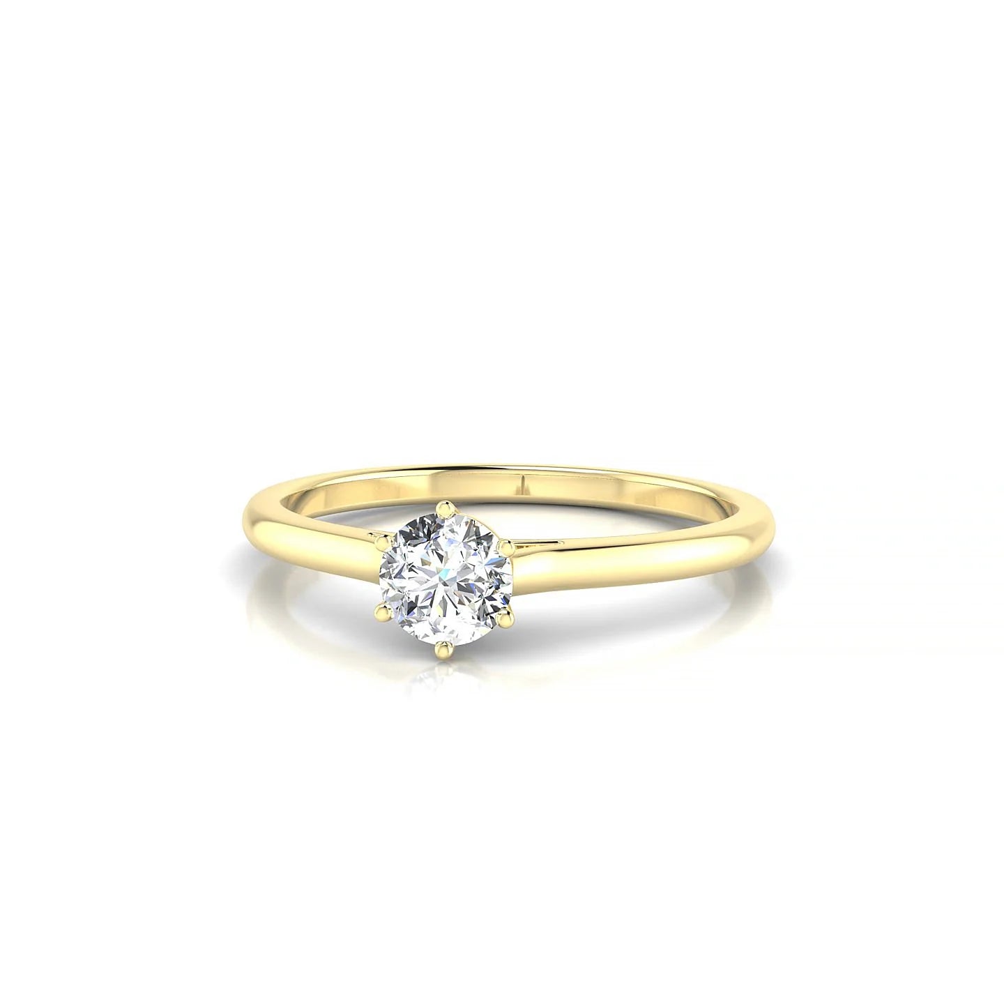 Ember | 18k Yellow Gold 4.2 mm Round Diamond Ring