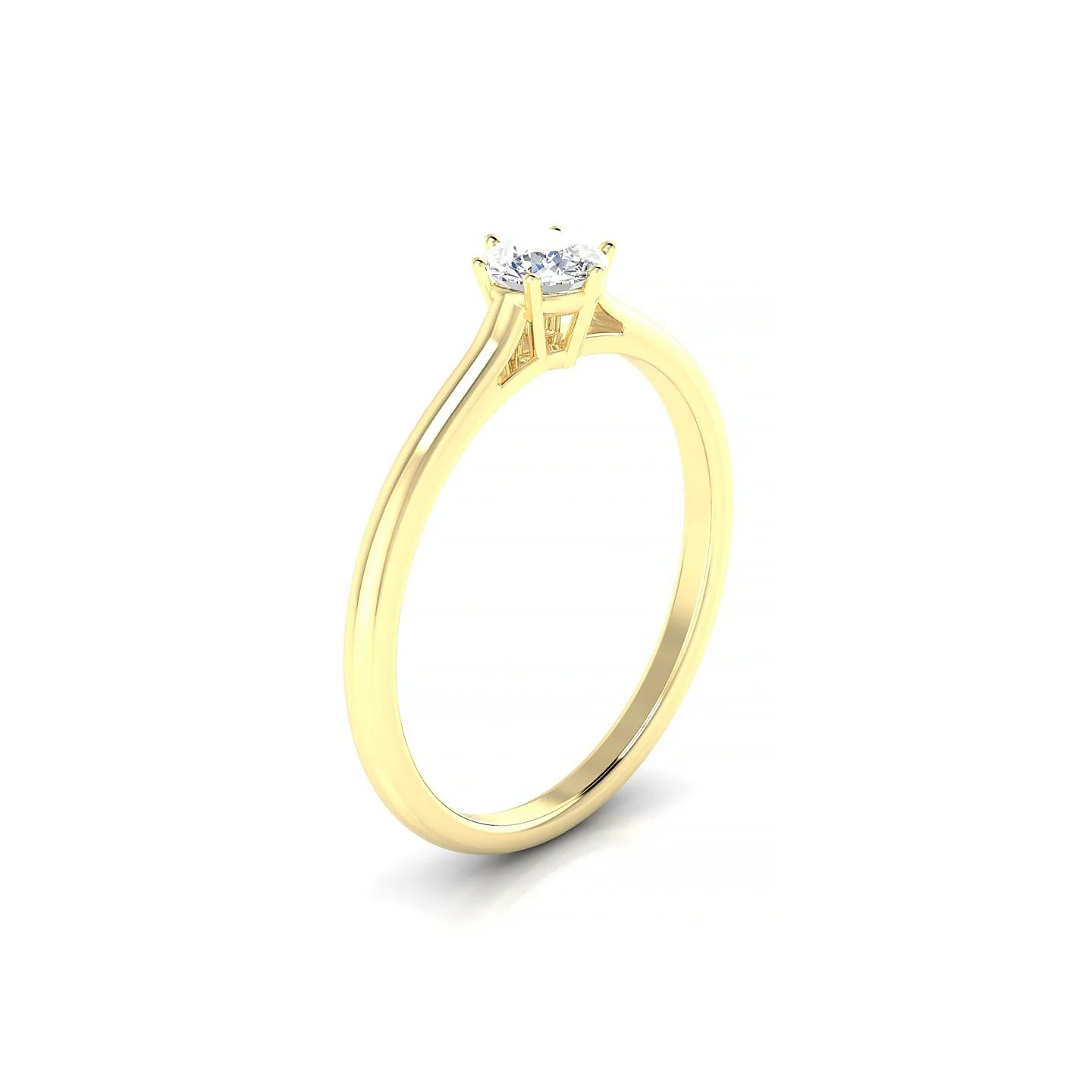 Ember | 18k Yellow Gold 4.2 mm Round Diamond Ring