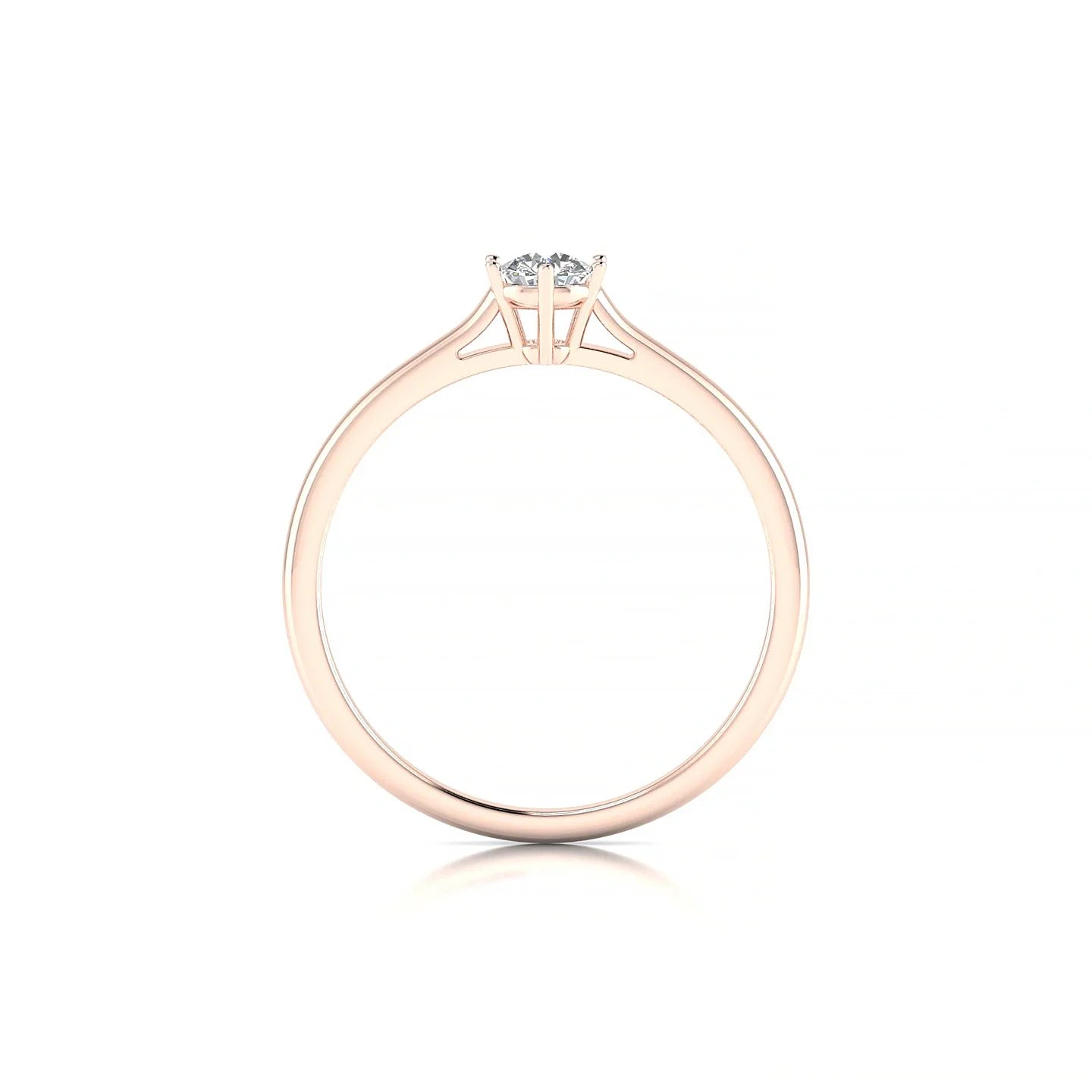 Ember | 18k Rose Gold 4.2 mm Round Diamond Ring
