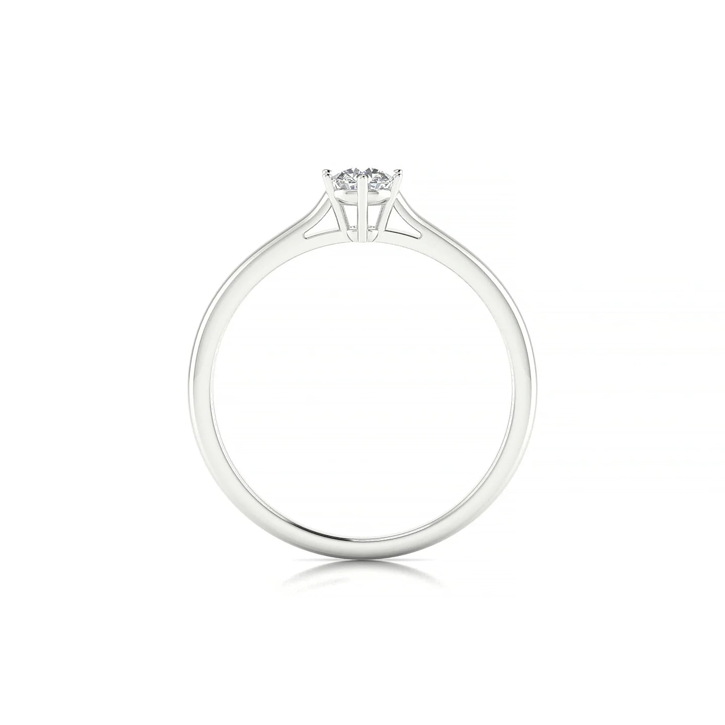 Ember | 18k White Gold 4.2 mm Round Diamond Ring