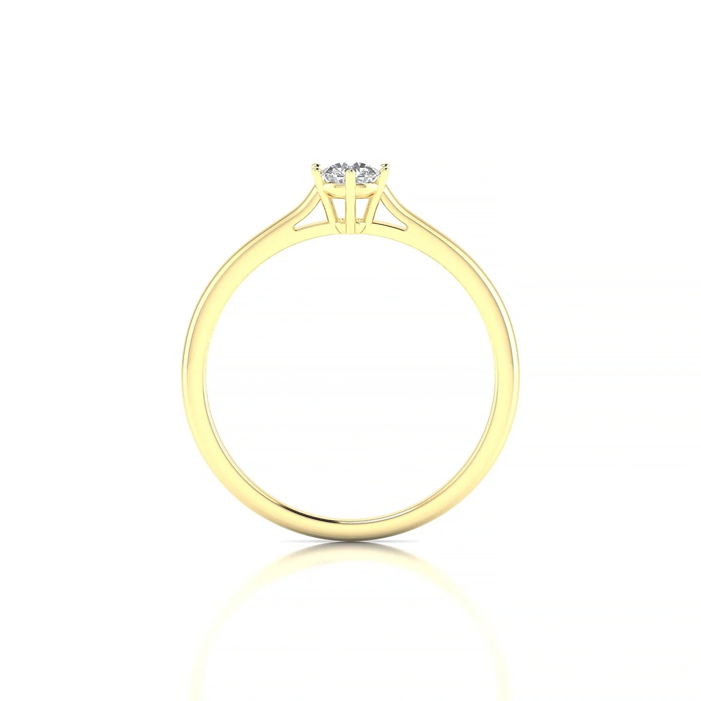Ember | 18k Yellow Gold 4.2 mm Round Diamond Ring