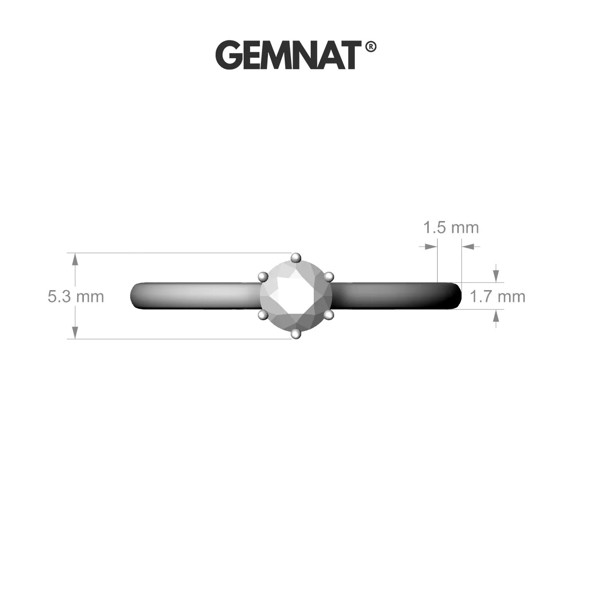 Ember | 18k Rose Gold 4.2 mm Round Diamond Ring