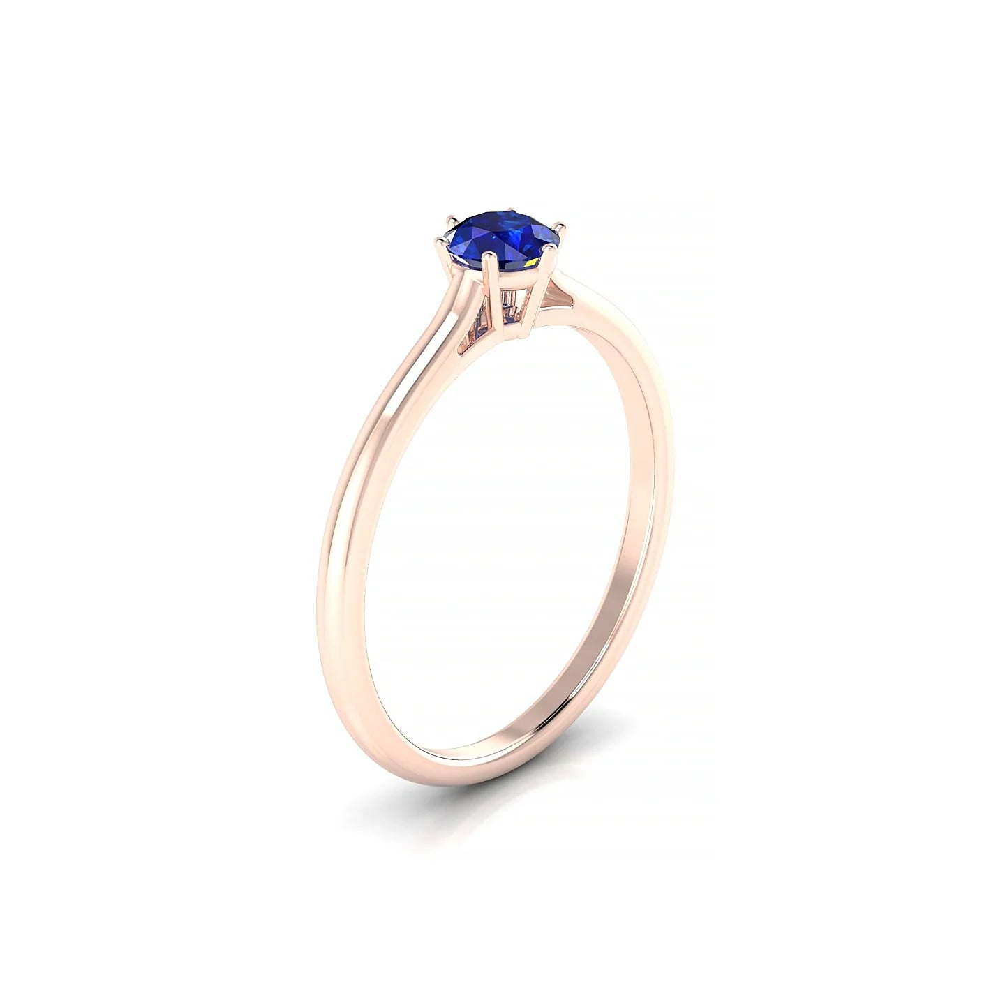 Ember | 18k Rose Gold 4.5 mm Round Sapphire Ring