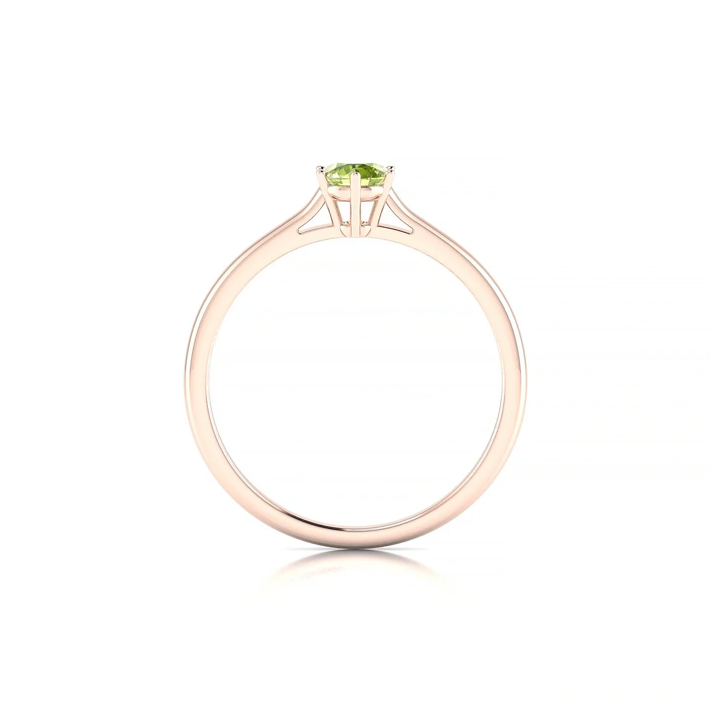 Ember | 18k Rose Gold 4.5 mm Round Peridot Ring