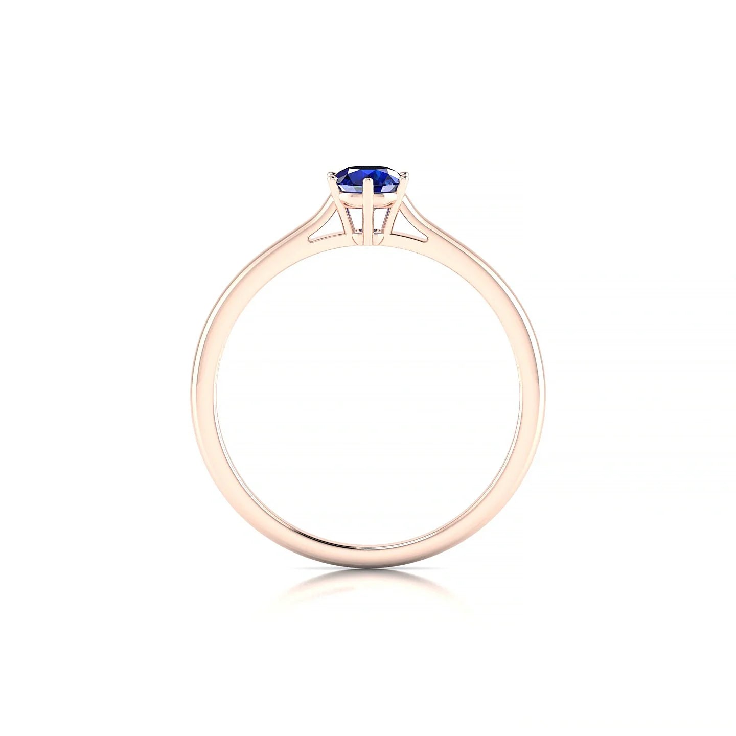 Ember | 18k Rose Gold 4.5 mm Round Sapphire Ring