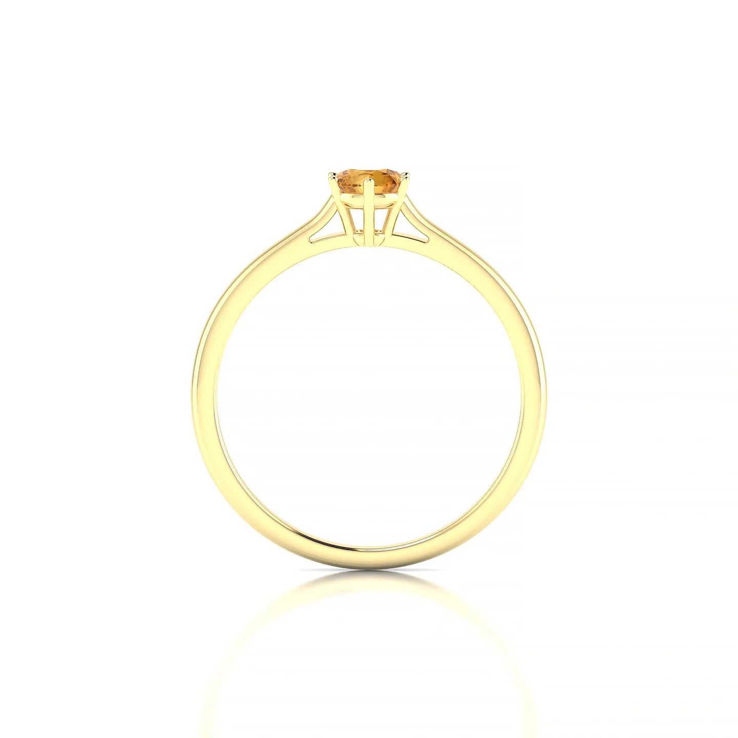 Ember | 18k Yellow Gold 4.5 mm Round Citrine Ring