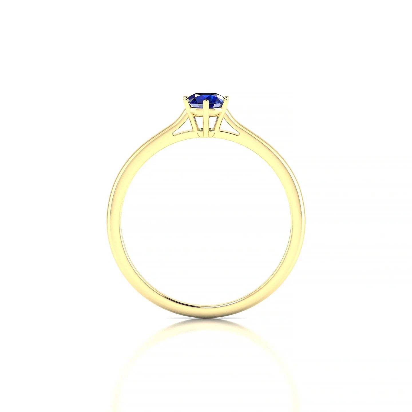 Ember | 18k Yellow Gold 4.5 mm Round Sapphire Ring