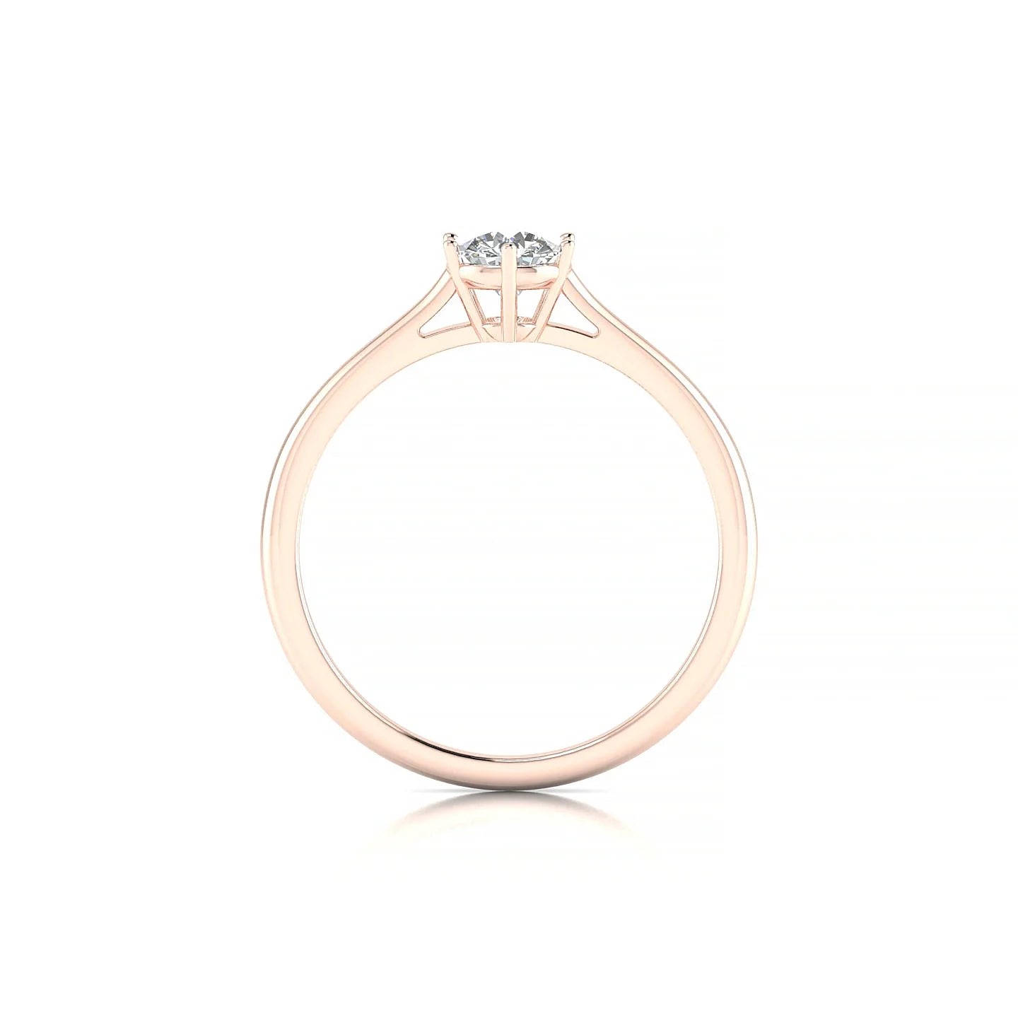Ember | 18k Rose Gold 5.2 mm Round Diamond Ring