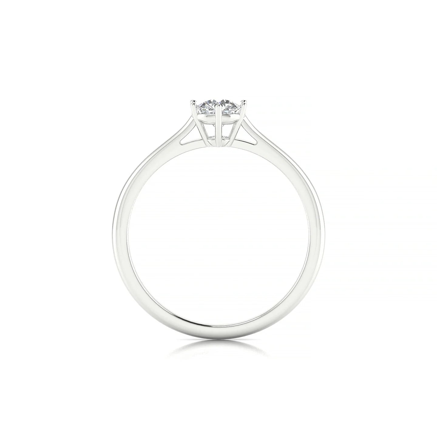 Ember | 18k White Gold 5.2 mm Round Diamond Ring