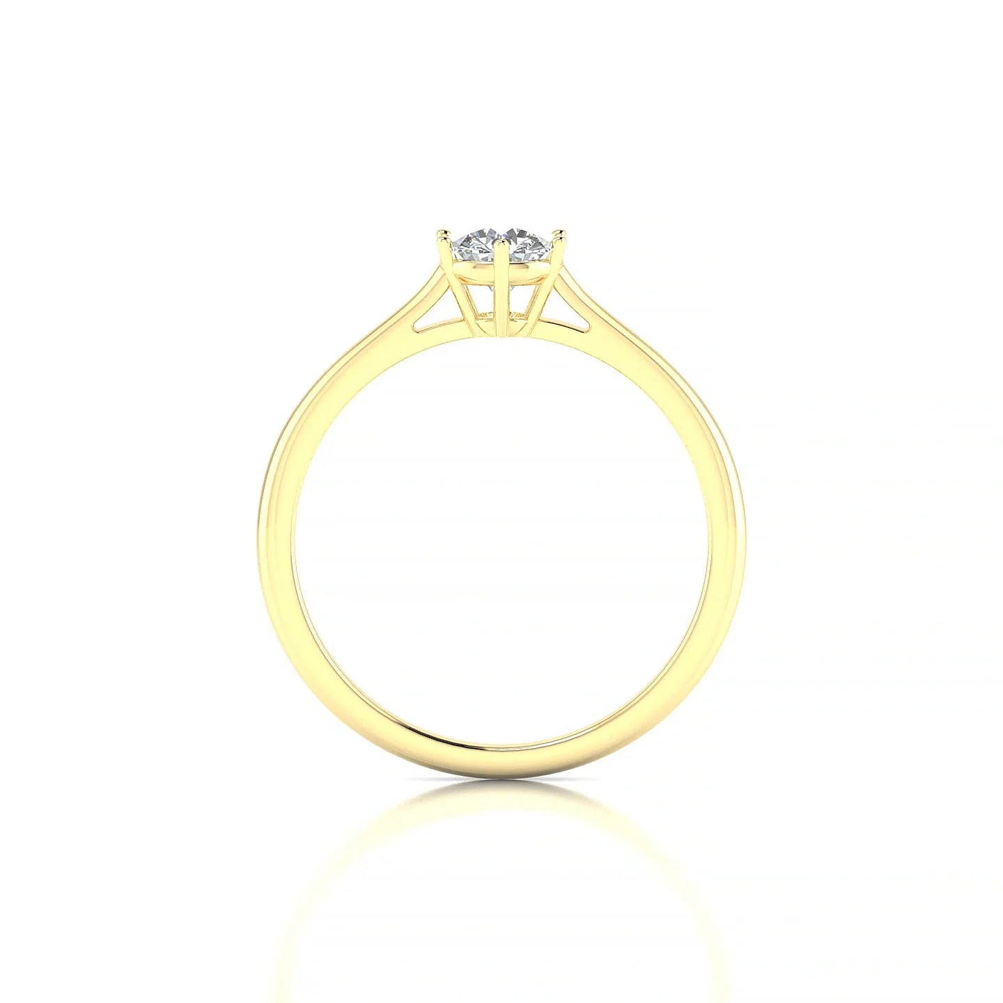 Ember | 18k Yellow Gold 5.2 mm Round Diamond Ring