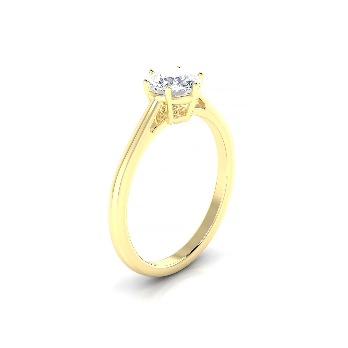 Ember | 18k Yellow Gold 5.7 mm Round Diamond Ring