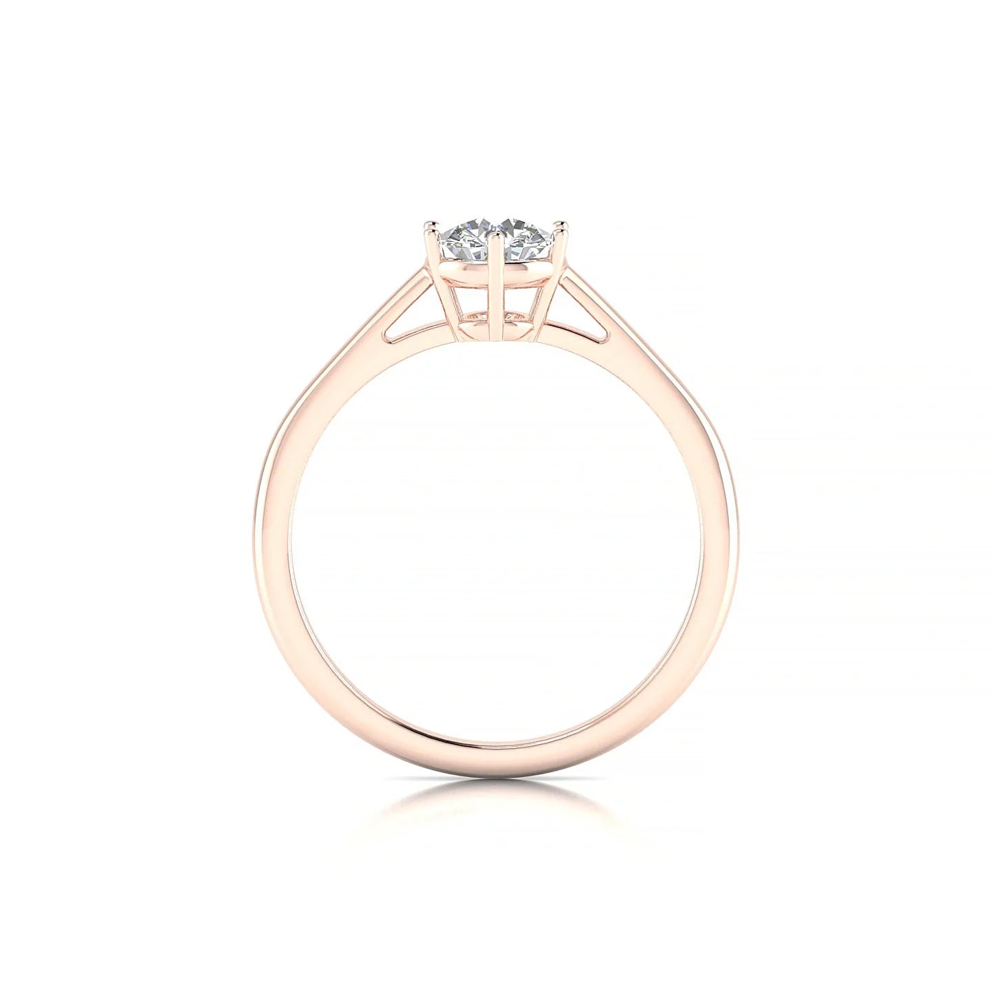 Ember | 18k Rose Gold 5.7 mm Round Diamond Ring