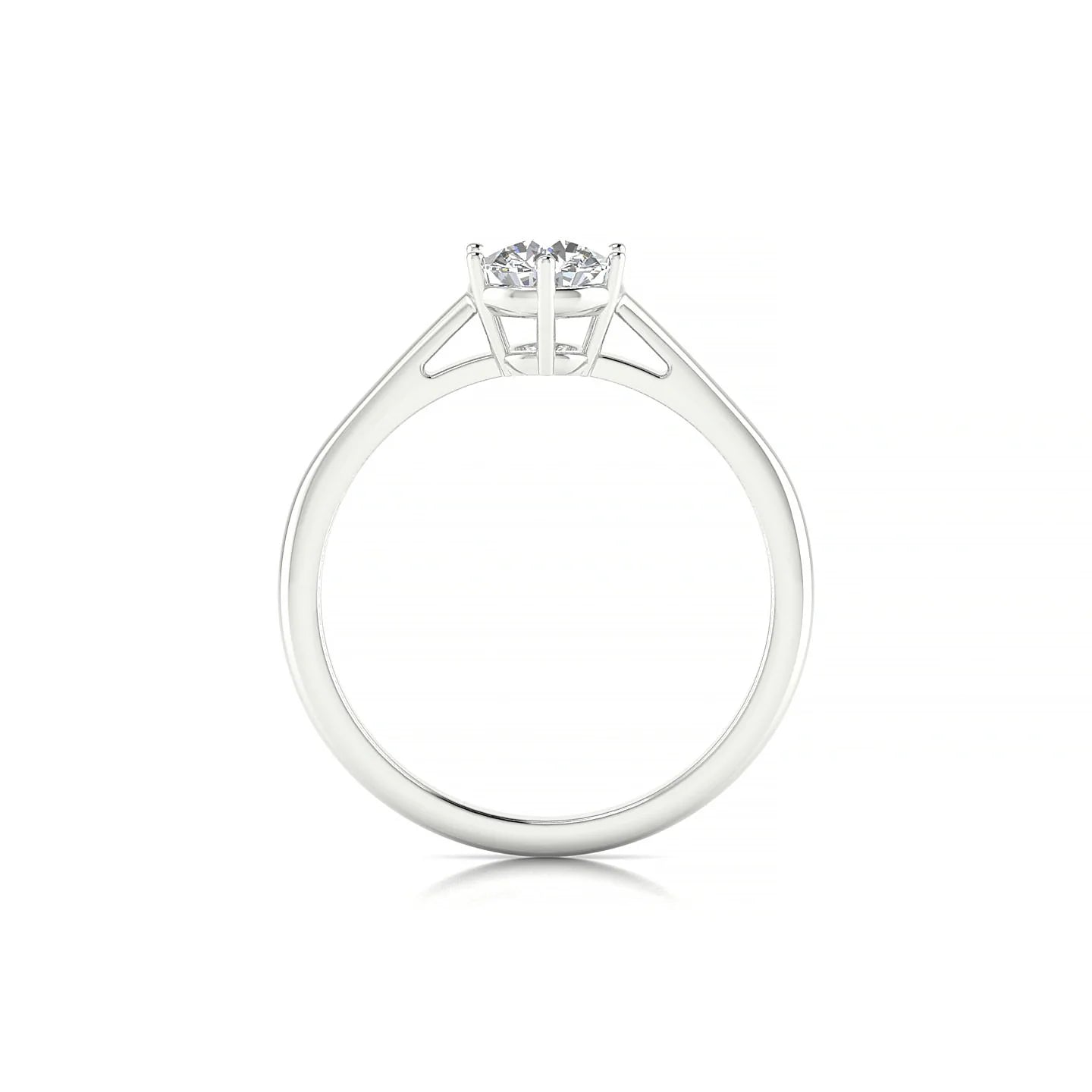 Ember | 18k White Gold 5.7 mm Round Diamond Ring