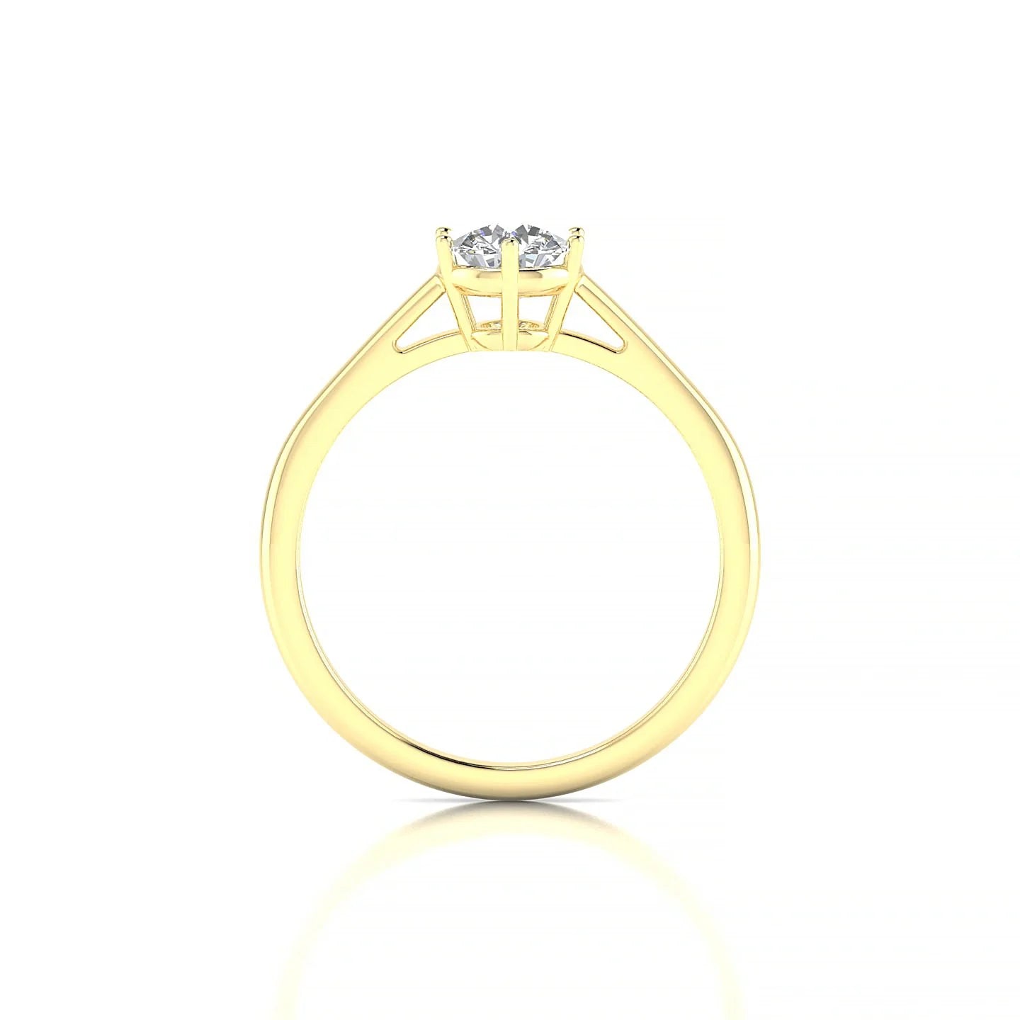 Ember | 18k Yellow Gold 5.7 mm Round Diamond Ring