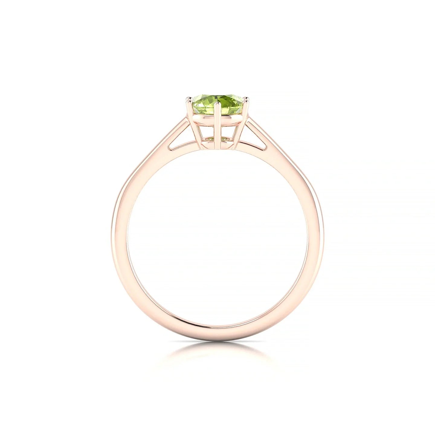 Ember | 18k Rose Gold 6 mm Round Peridot Ring