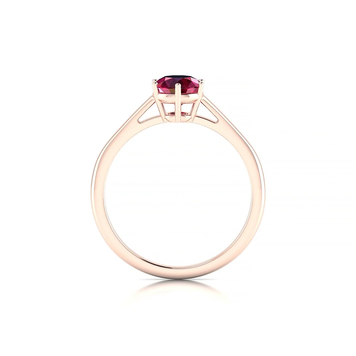 Ember | 18k Rose Gold 6 mm Round Ruby Ring