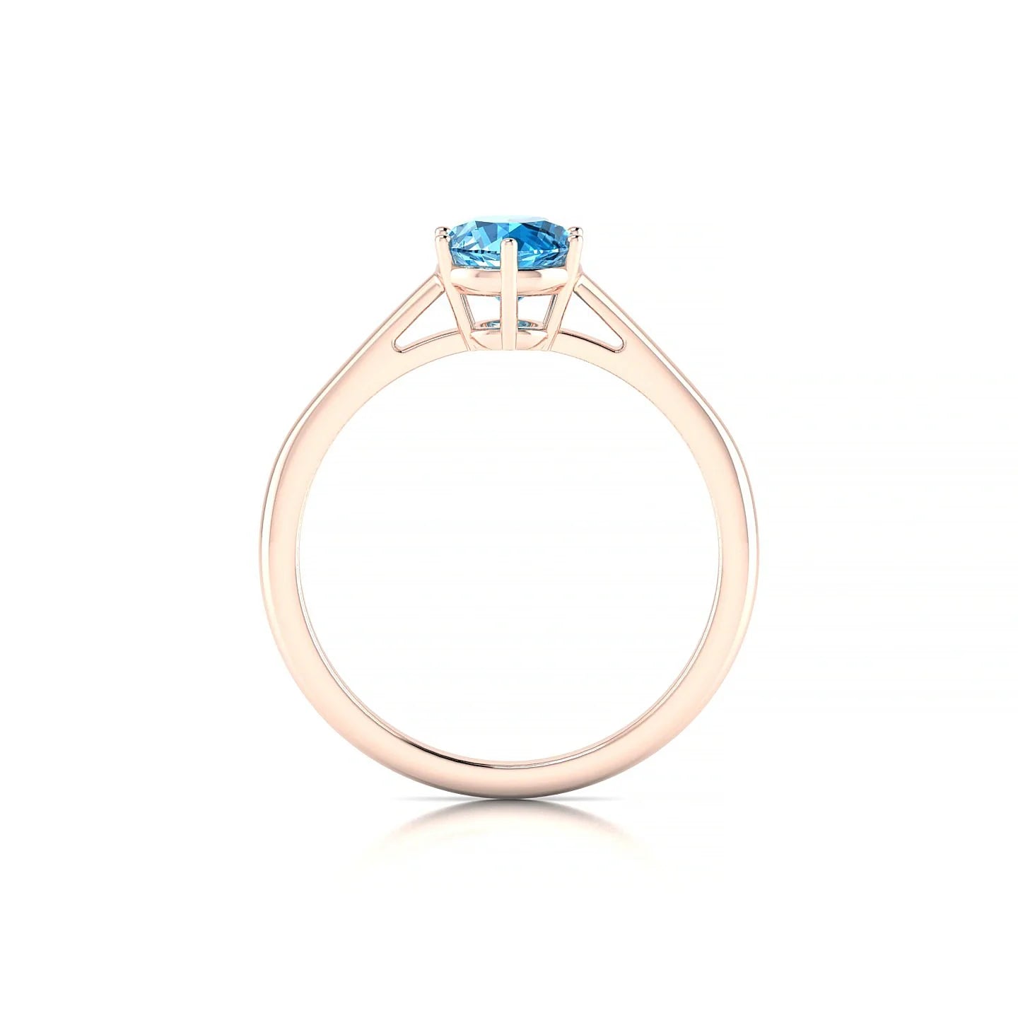 Ember | 18k Rose Gold 6 mm Round Topaz Ring