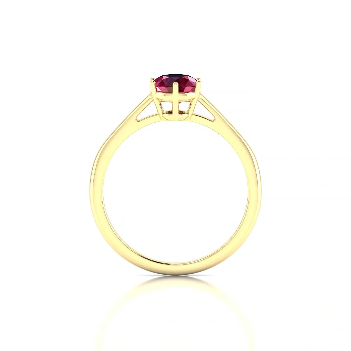 Ember | 18k Yellow Gold 6 mm Round Ruby Ring