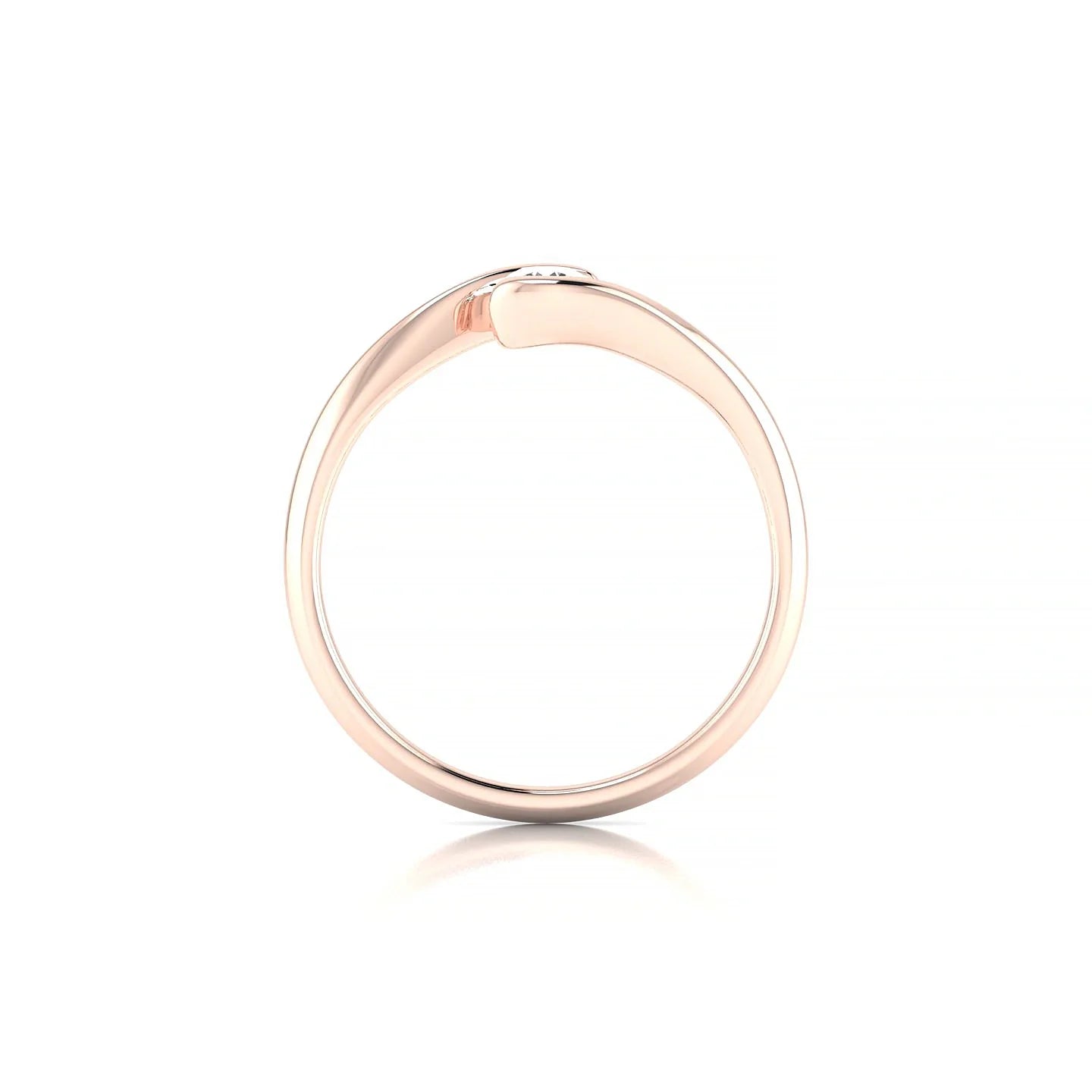 Embrace | 18k Rose Gold 3.7 mm Round Diamond Ring