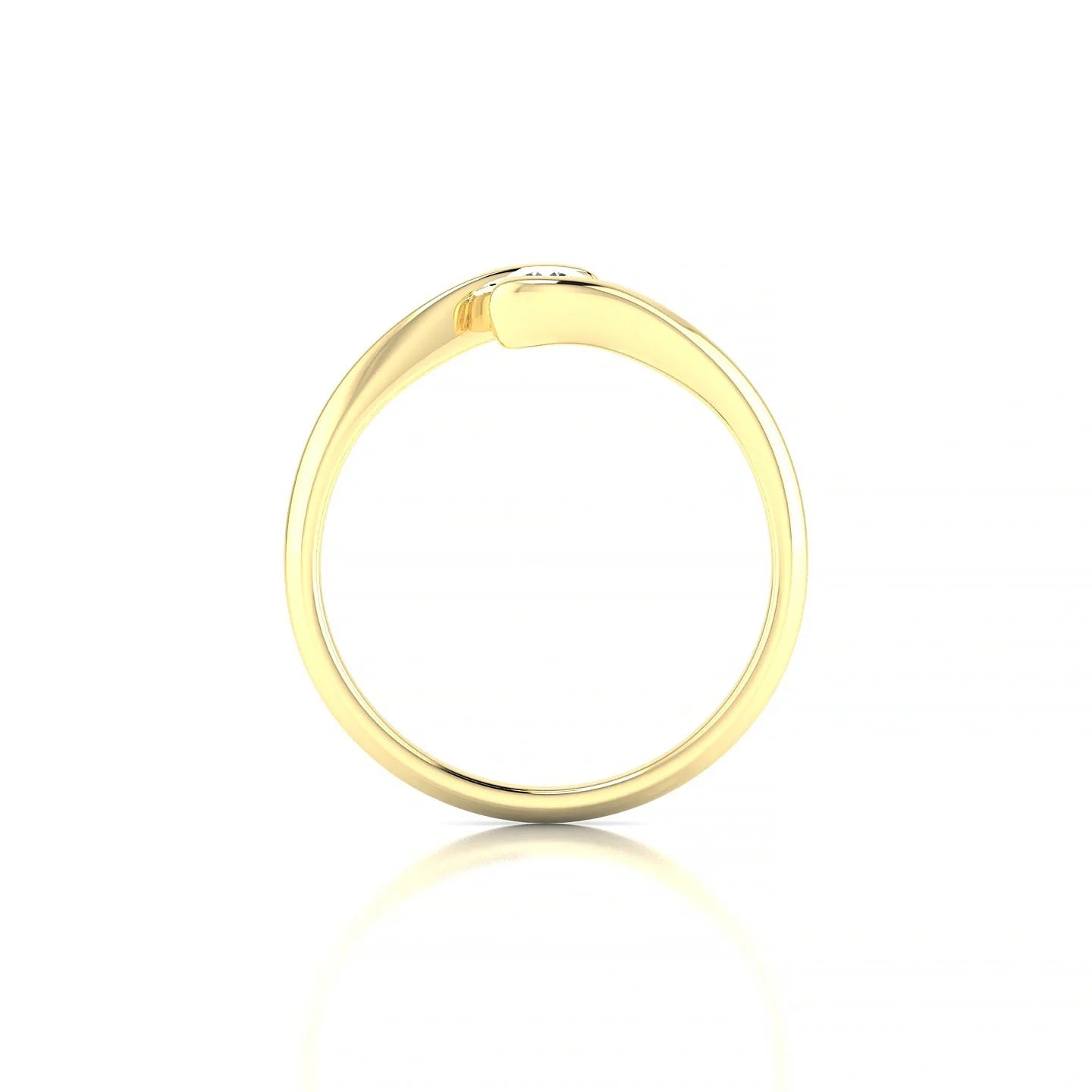 Embrace | 18k Yellow Gold 3.7 mm Round Diamond Ring