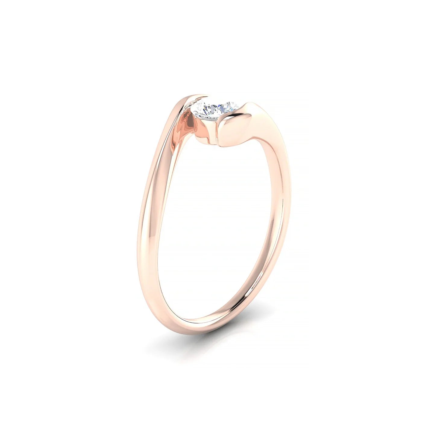 Embrace | 18k Rose Gold 4.2 mm Round Diamond Ring