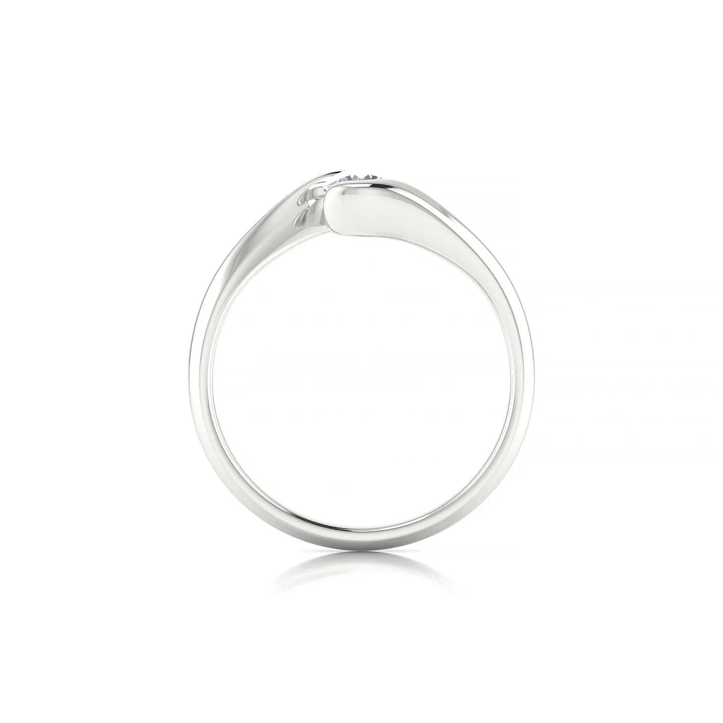 Embrace | 18k White Gold 4.2 mm Round Diamond Ring