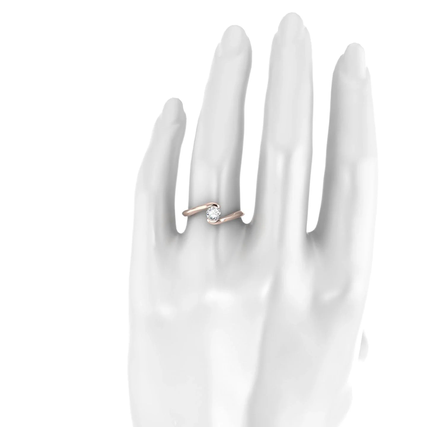 Embrace | 18k Rose Gold 4.2 mm Round Diamond Ring