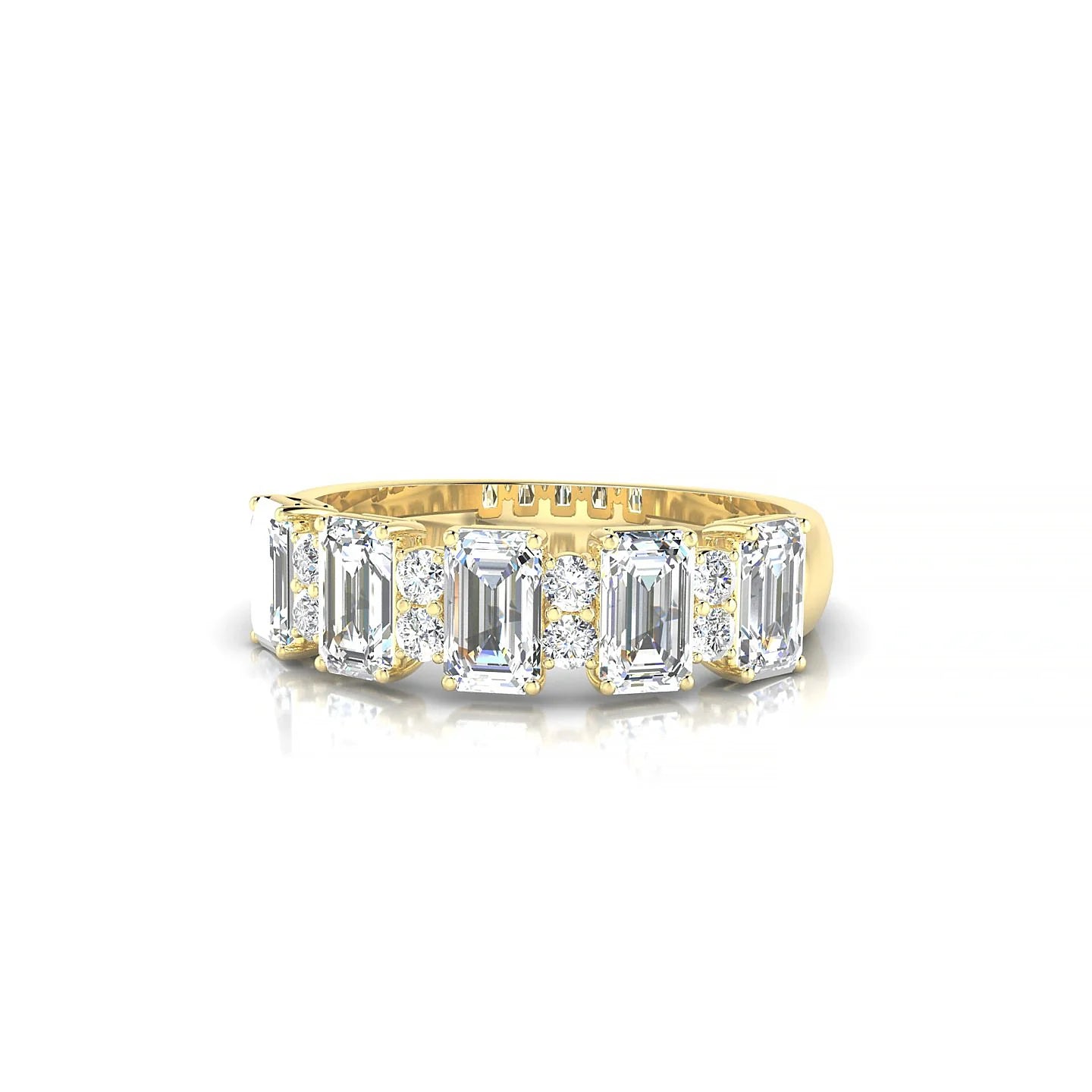 Eminence | 18k Yellow Gold 5 x 3 mm Emerald Diamond Ring