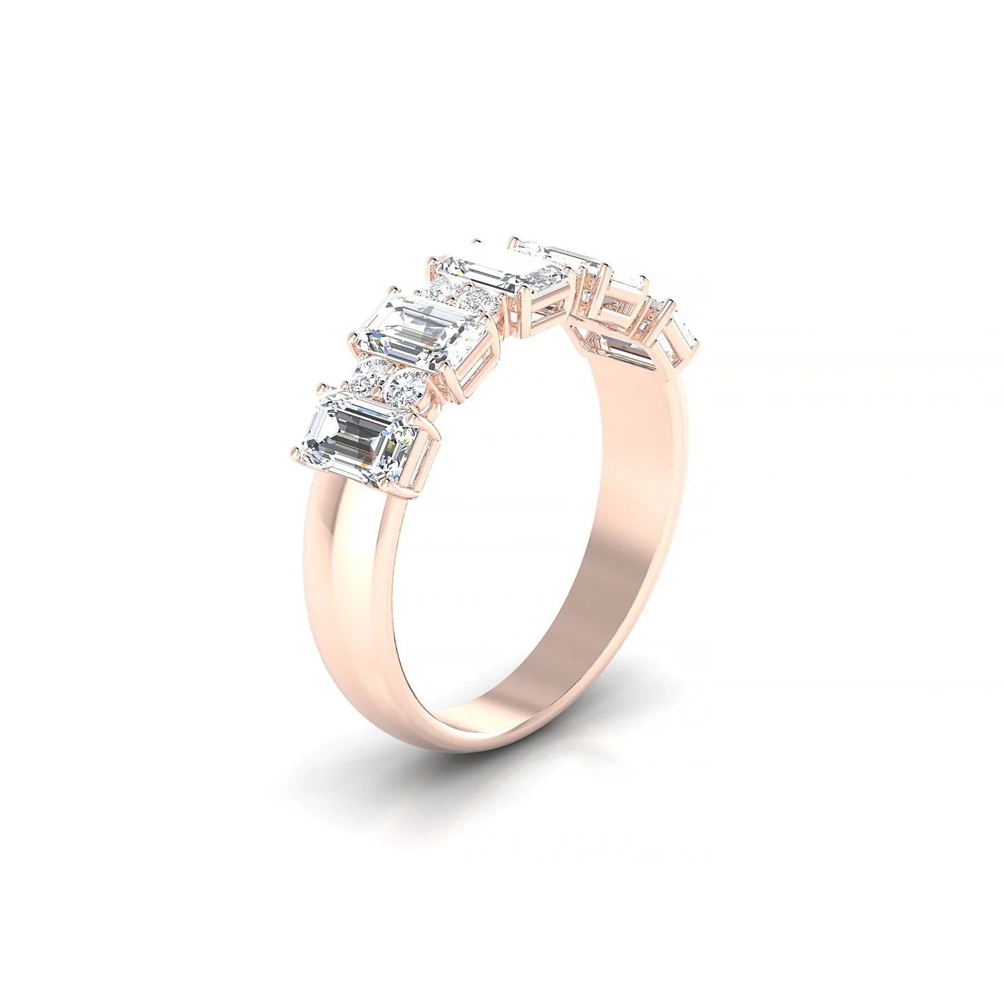 Eminence | 18k Rose Gold 5 x 3 mm Emerald Diamond Ring
