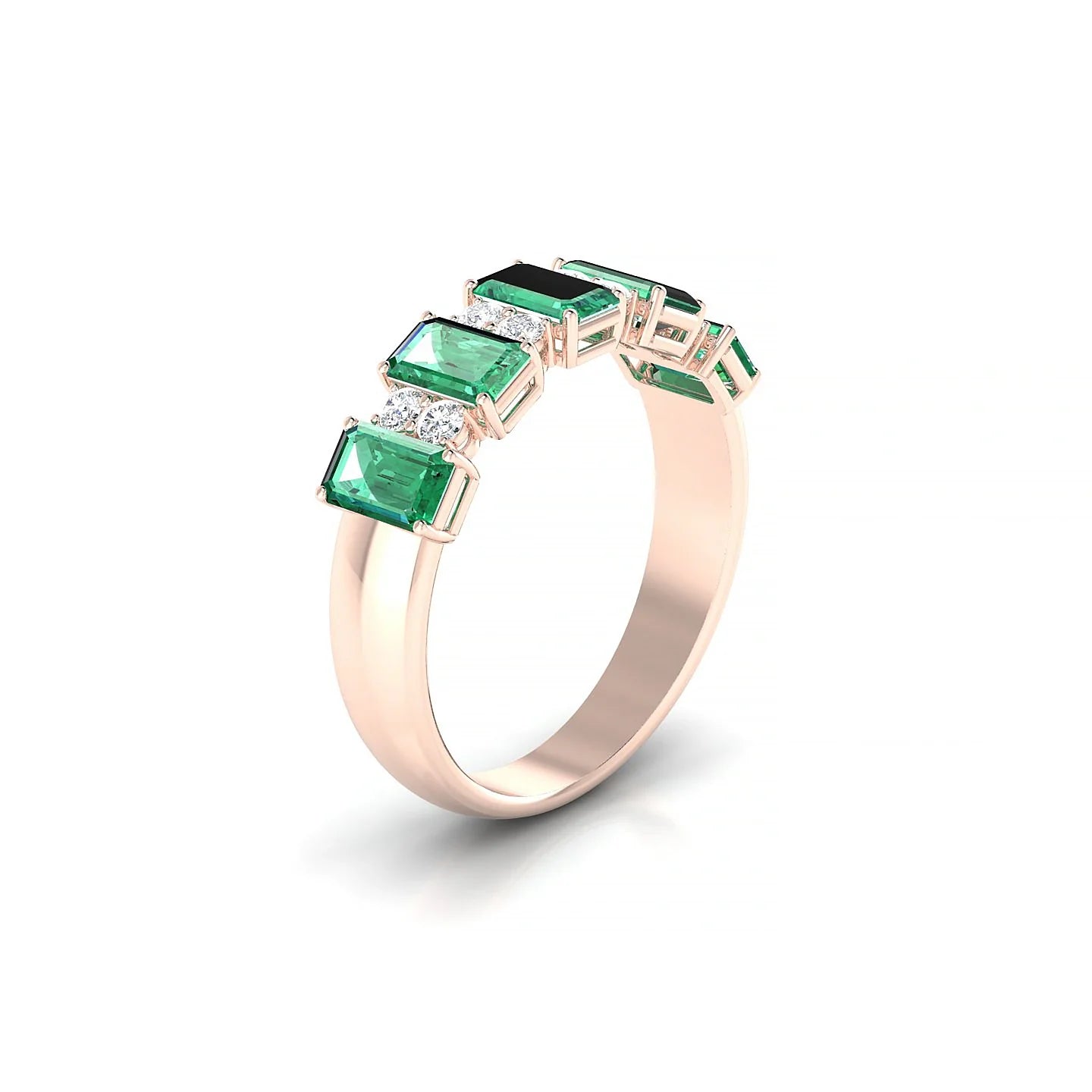 Eminence | 18k Rose Gold 5 x 3 mm Emerald Emerald Ring