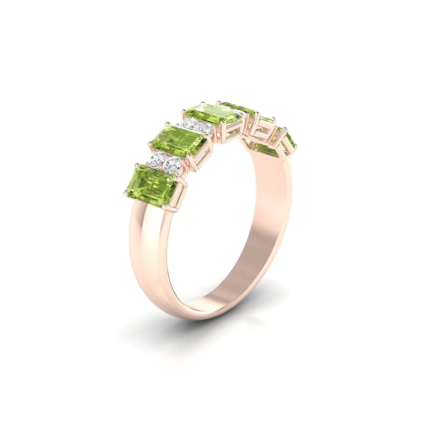 Eminence | 18k Rose Gold 5 x 3 mm Emerald Peridot Ring
